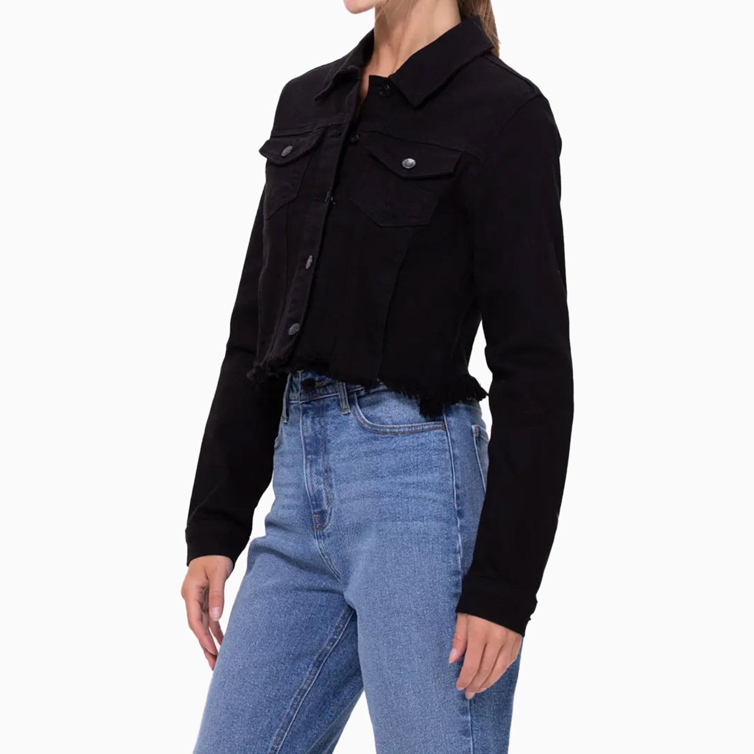 cello-jeans-womens-uneven-black-wash-frayed-fitted-jacket-wv1202j-blk-1