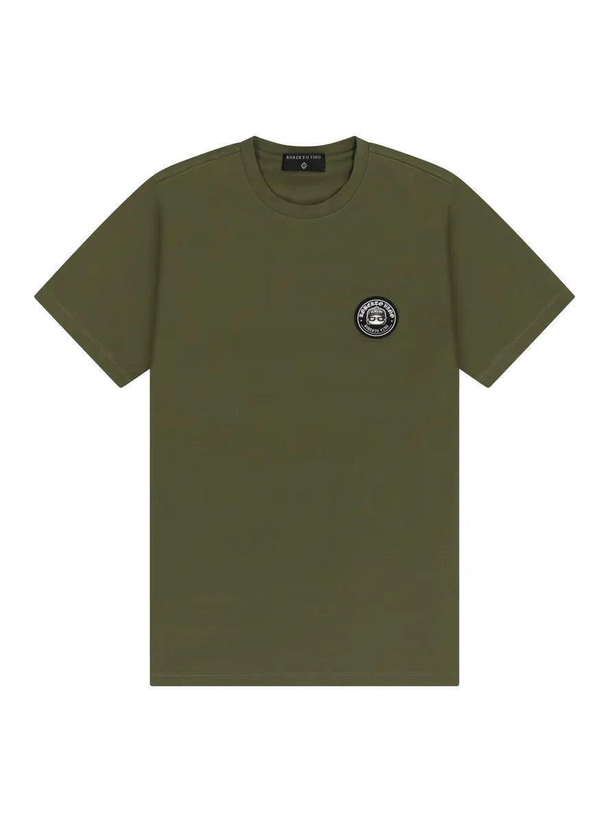 Men's Olive Green Logo Patch Co-Ord Set Roberto Vino - Tops and Bottoms USA