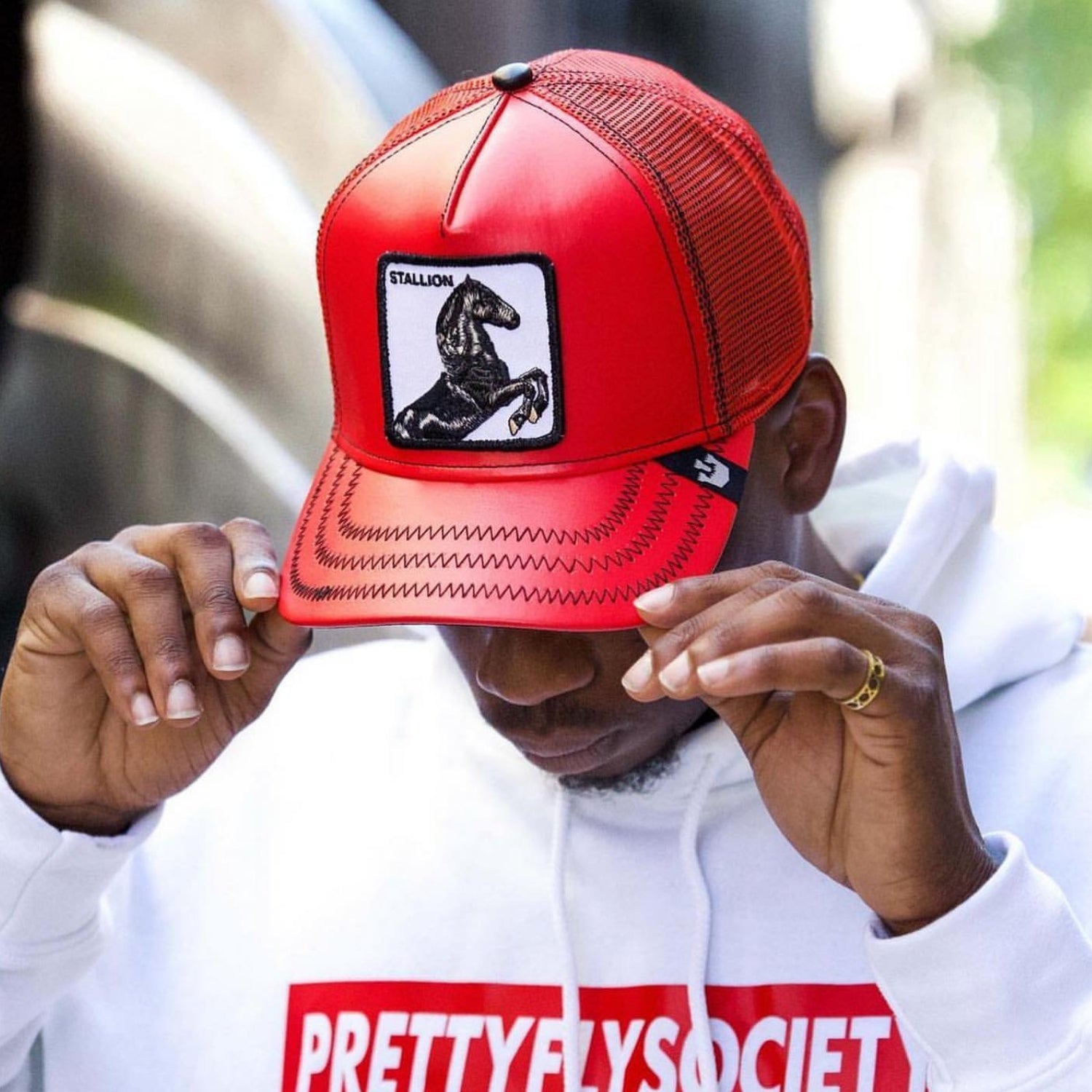The Cherry Mustang Trucker Hat