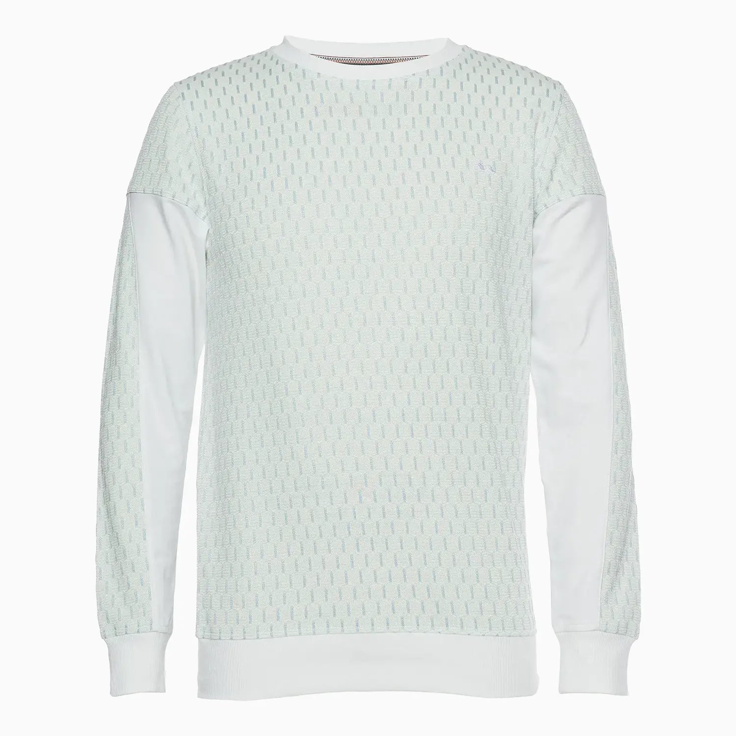 Men's Oscar Jacquard Knit Crew Neck Sweatshirt A Tiziano - Tops and Bottoms USA
