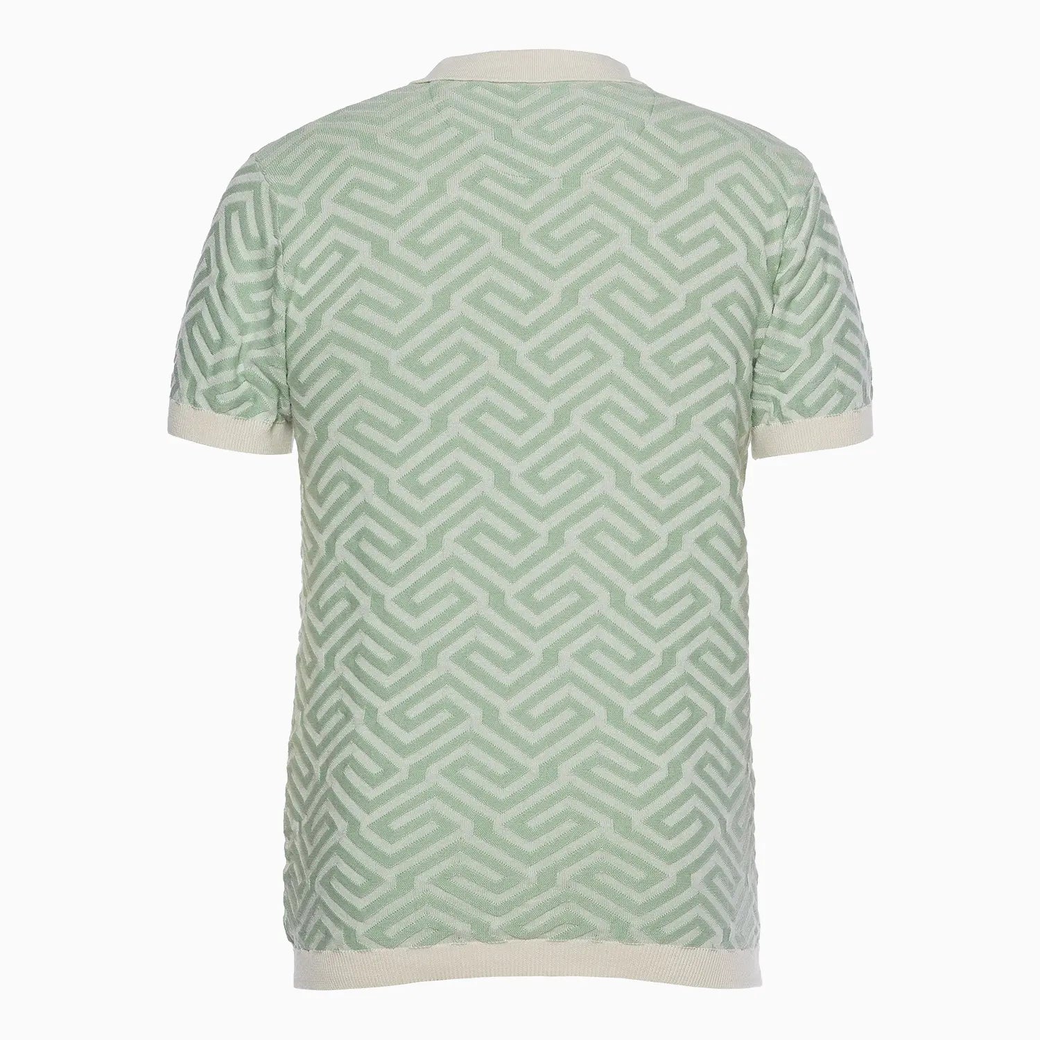 Men's Tboy Jacquard Knit Polo Shirt A Tiziano - Tops and Bottoms USA
