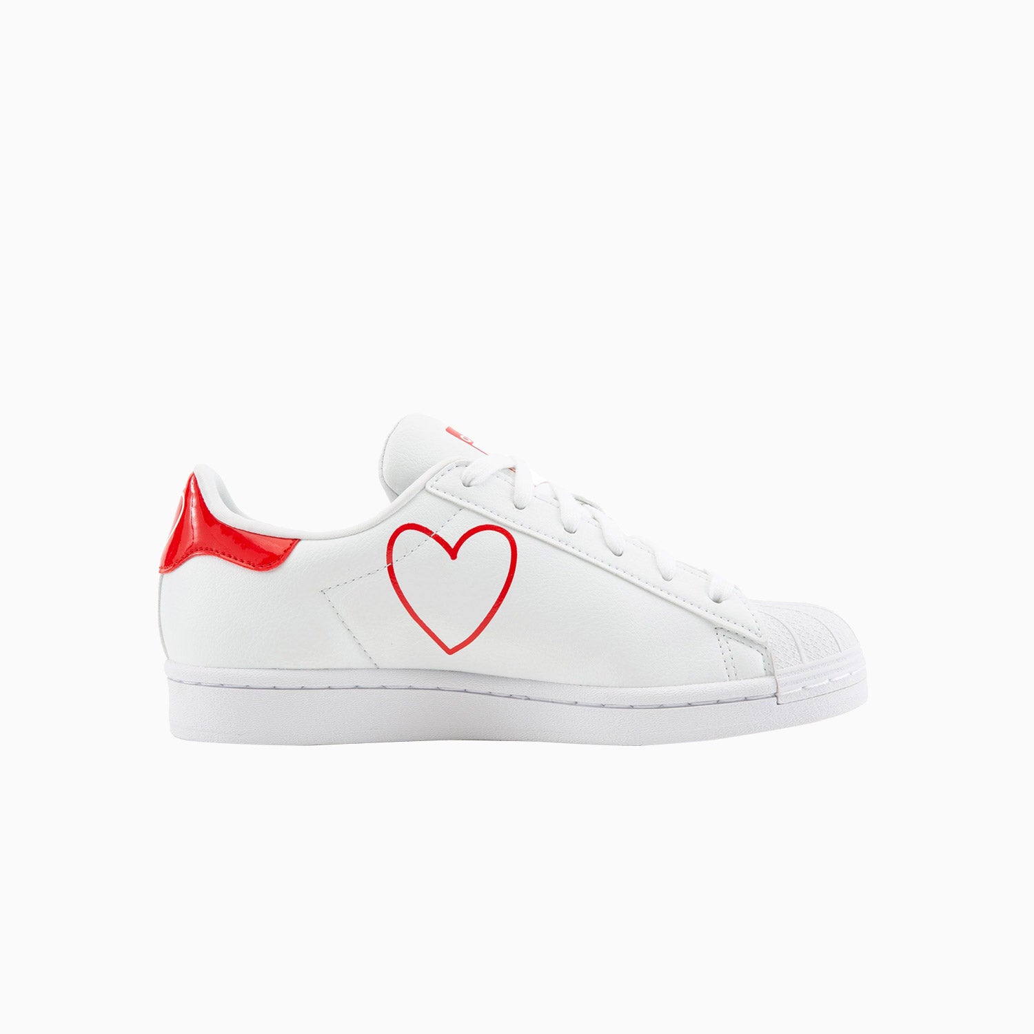Kid's Superstar White Scarlet Grade School
