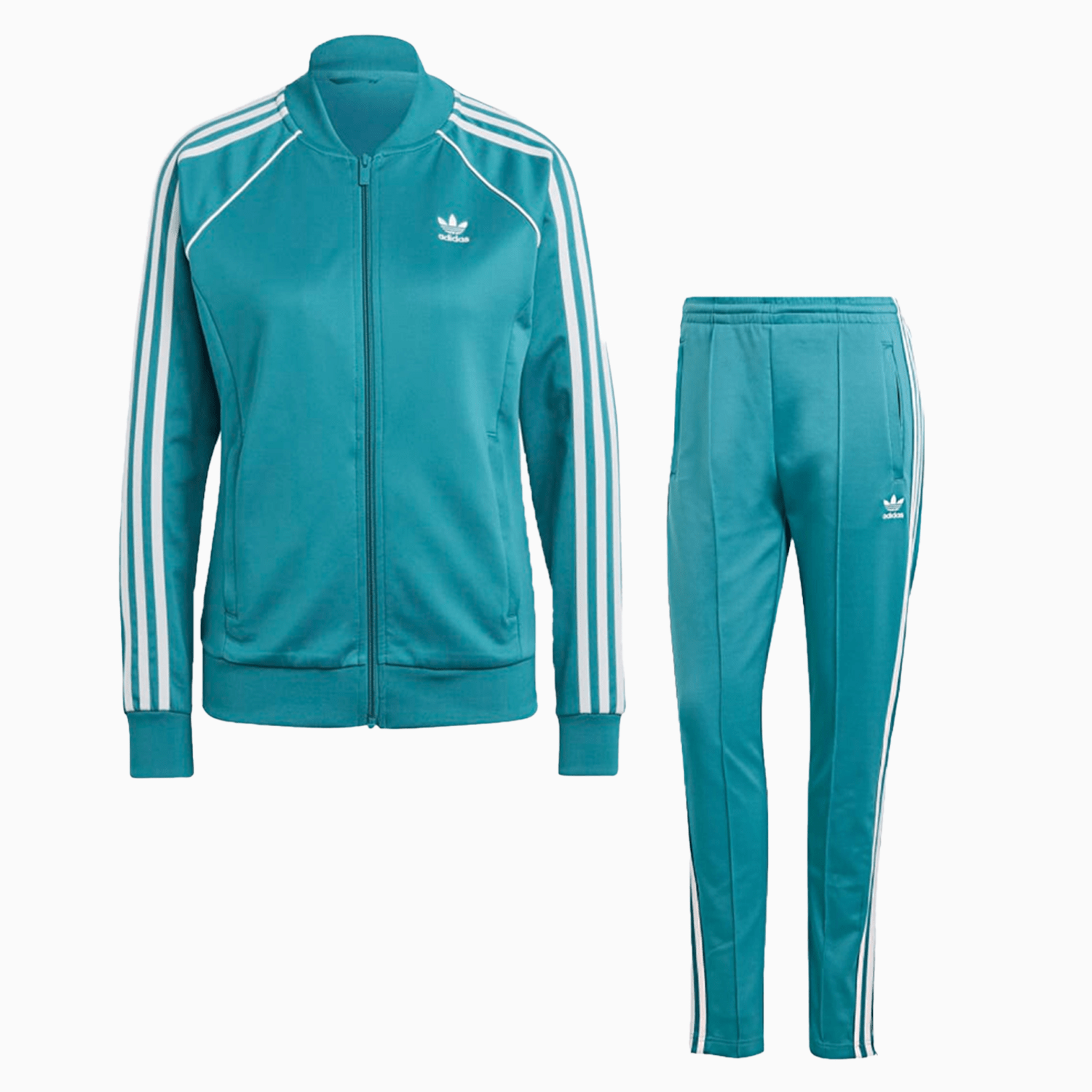 Adidas teal tracksuit discount