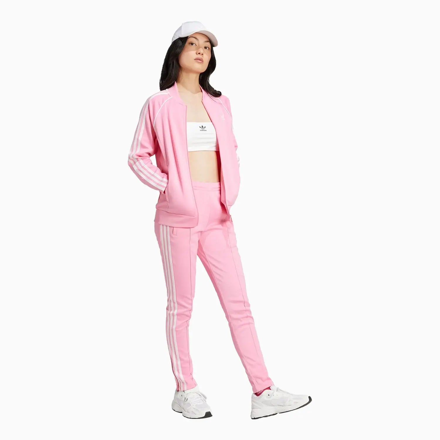 Womens pink adidas sweat suit hot sale