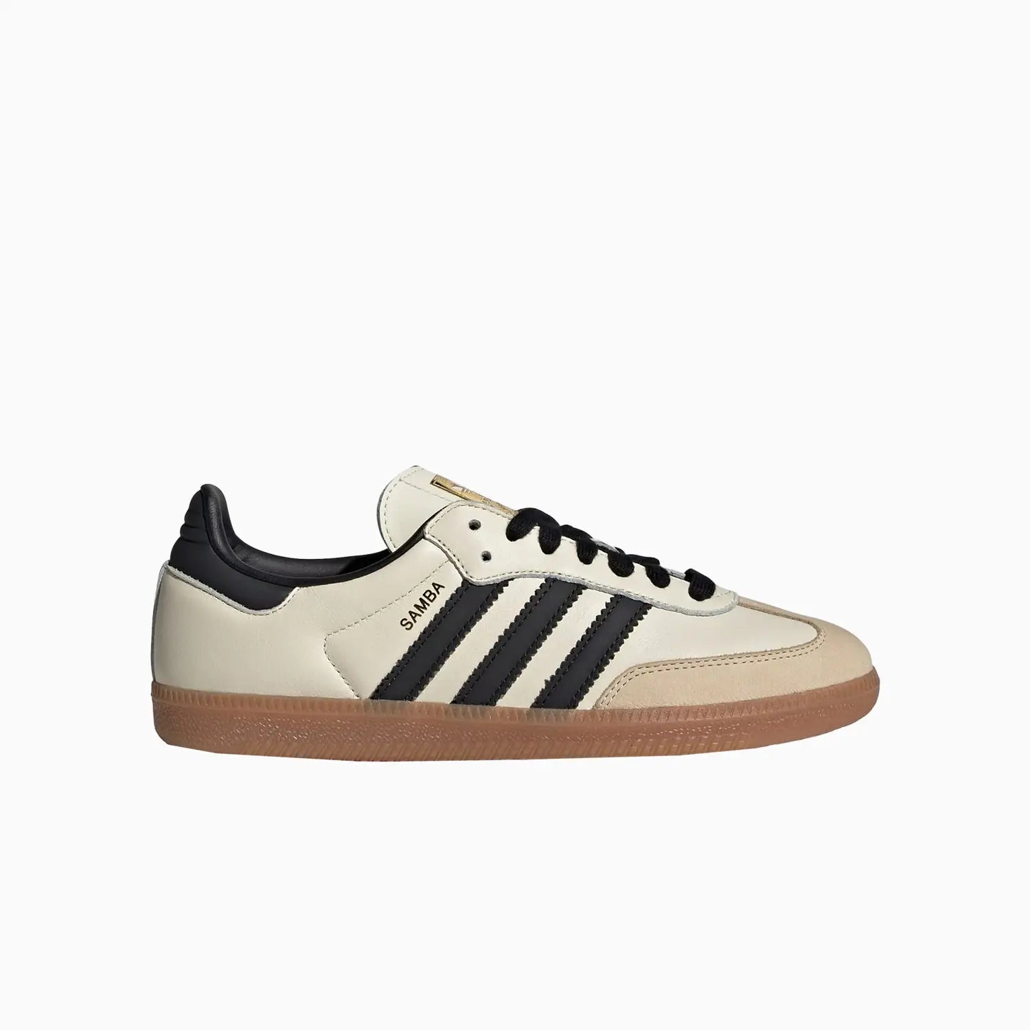 adidas Women's Originals Samba OG Shoes, Cream White Black Sand / 6.5 adidas Women's Originals Samba OG Shoes, Cream White Black Sand / 6.5