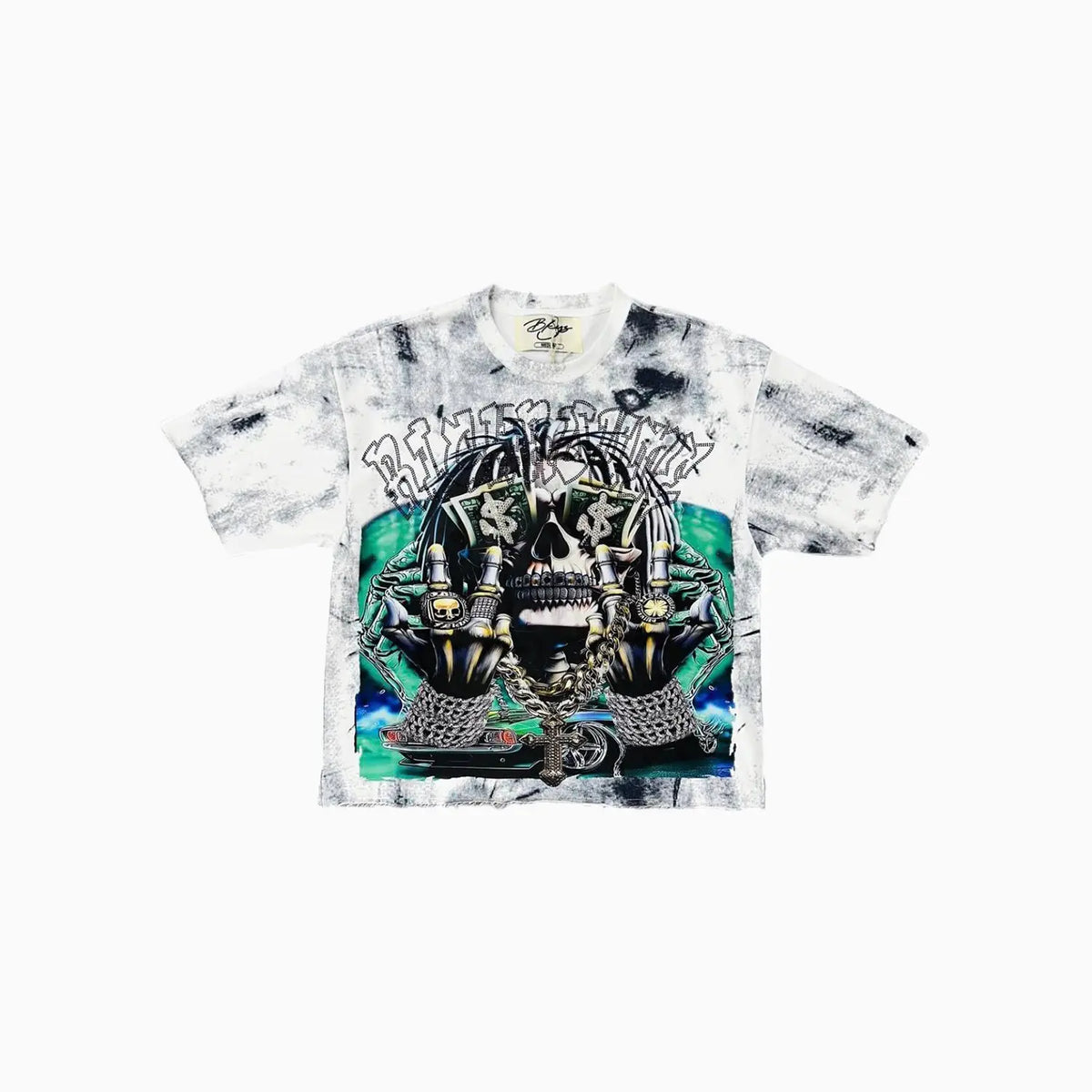 Black Keys Men's Rich Til Death F Terry Cropped T-Shirt