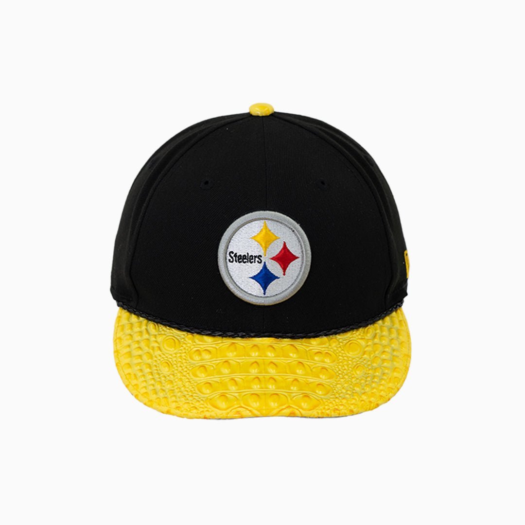 Breyer's Buck 50 Pittsburgh Steelers NFL Hat With Leather Visor Breyers - Tops and Bottoms USA
