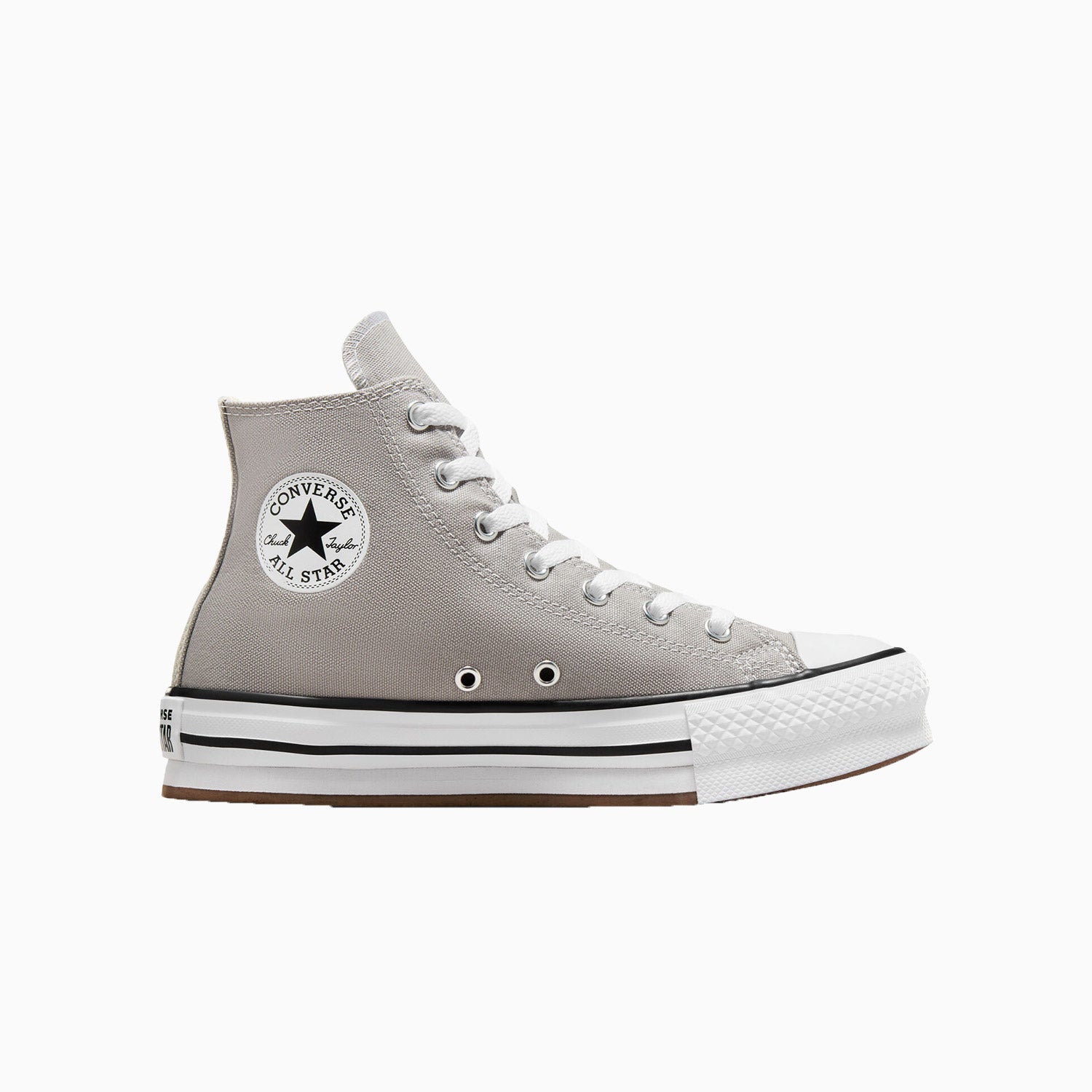 Converse Chuck Taylor All Star Eva Lift High PS Girls Shoes Size 7, Color: Totally Neutral/White/Black