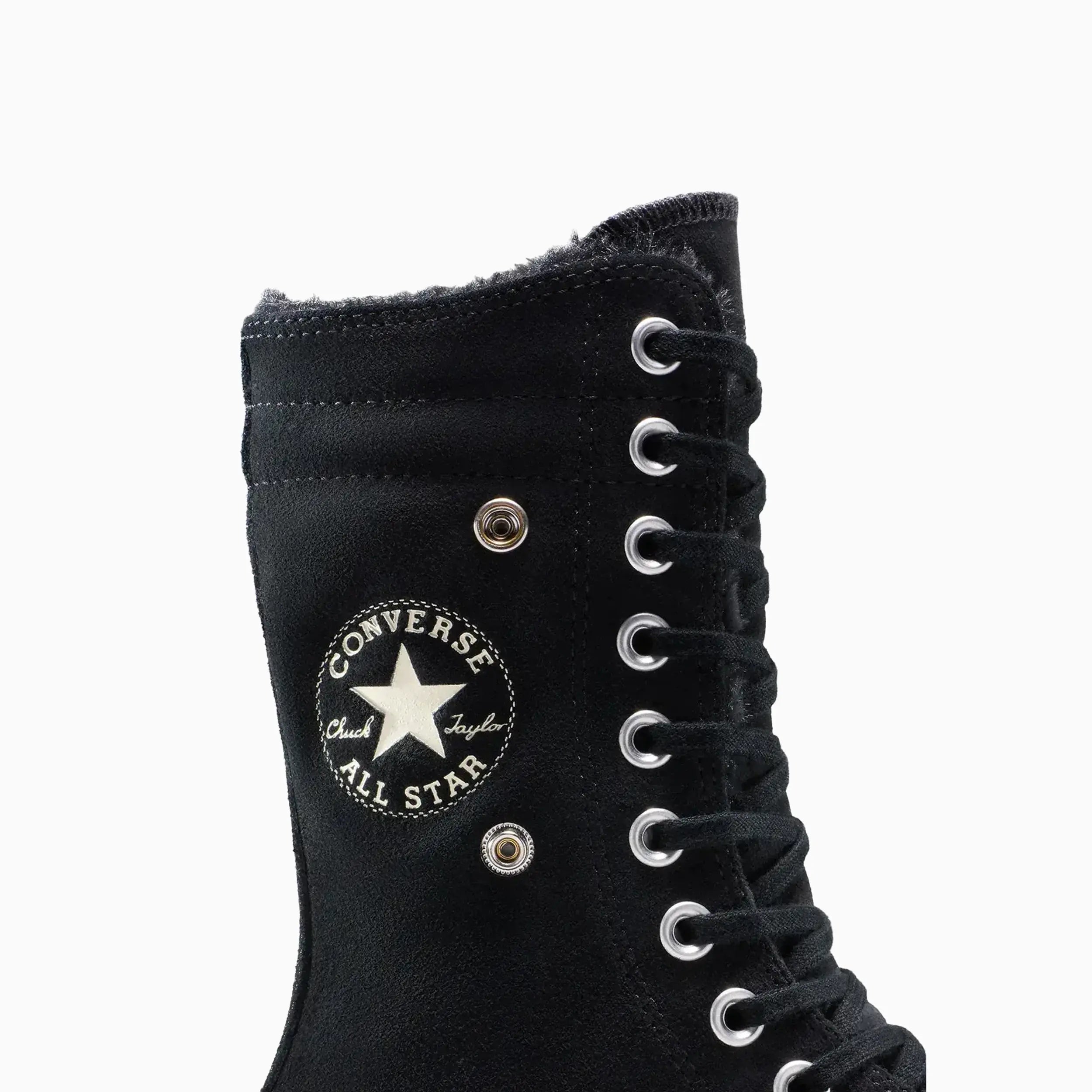 Women's All Star Fold Over Lift X-Hi Faux Fur Converse - Tops and Bottoms USA