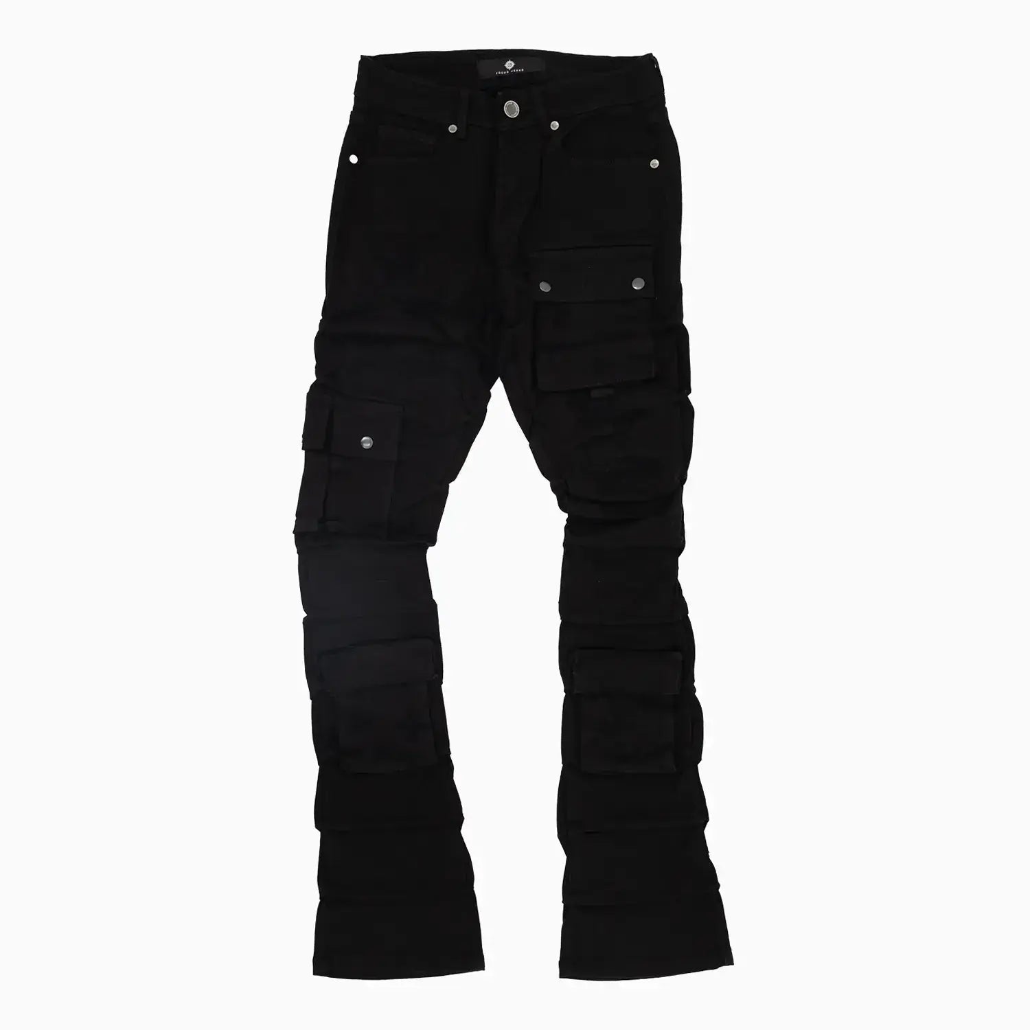 Focus Men's Cargo Distressed Stacked Denim Pant - Main Image