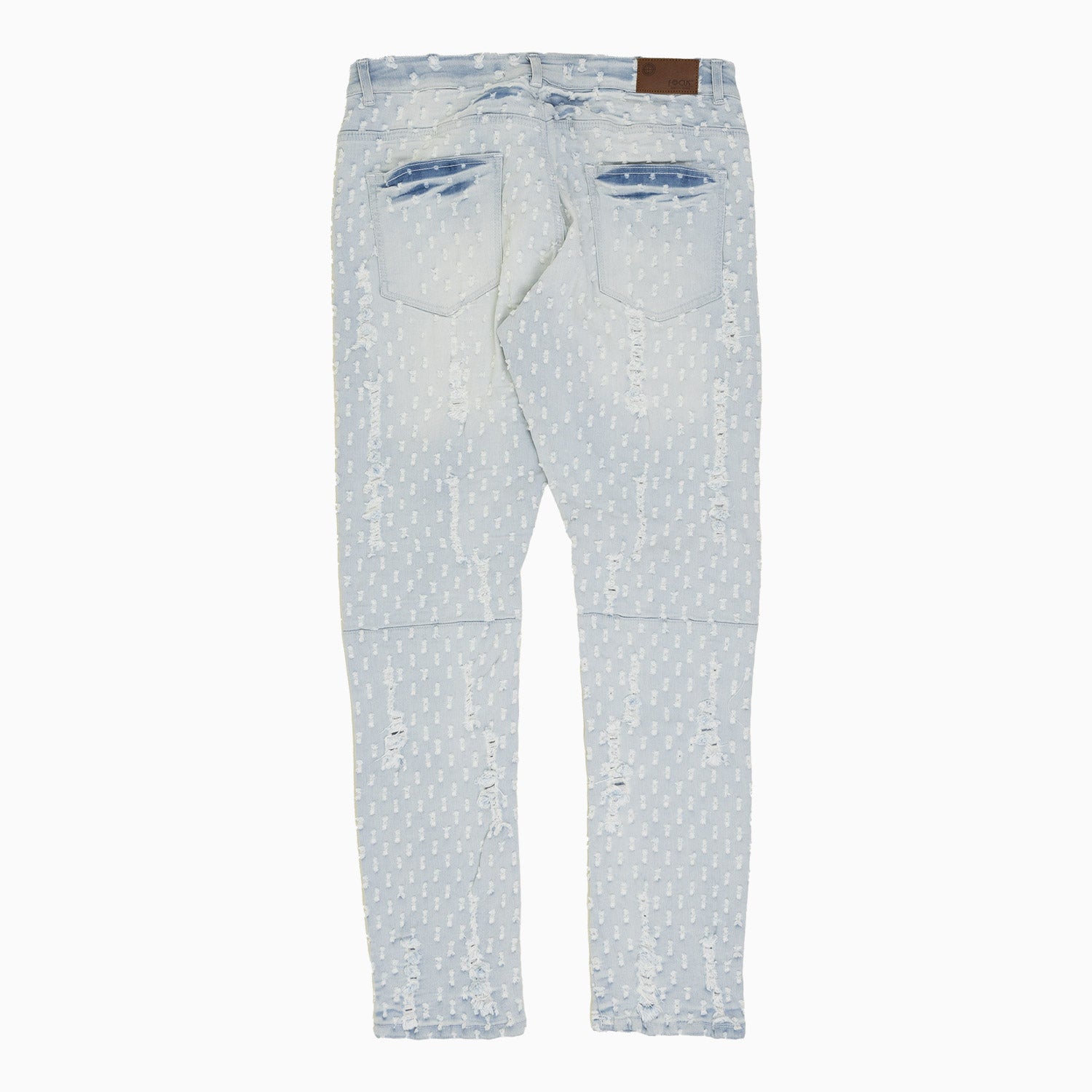 Men's Heavy Pin Distressed Denim Slim Pant