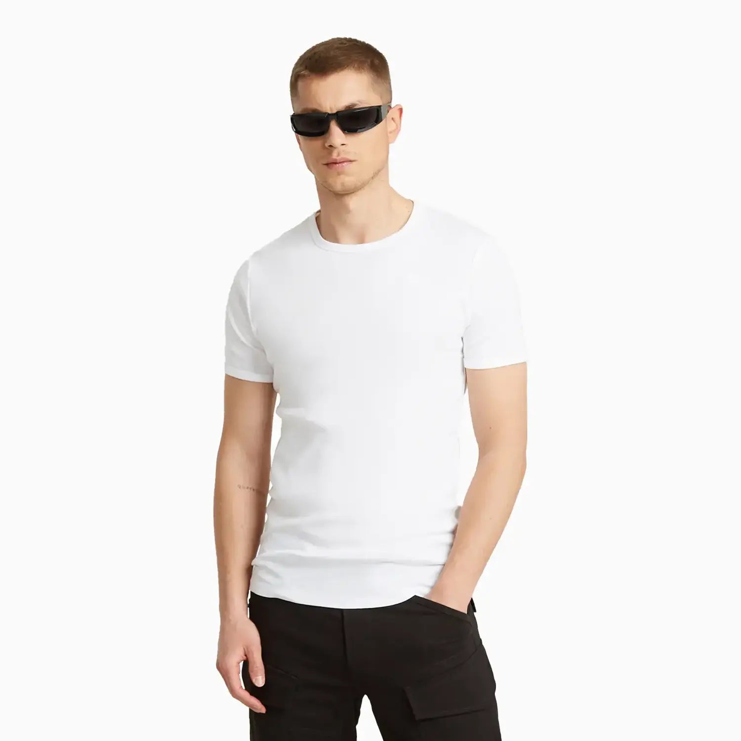 Men's Basic Short Sleeves T-Shirt G - Star Raw - Tops and Bottoms USA