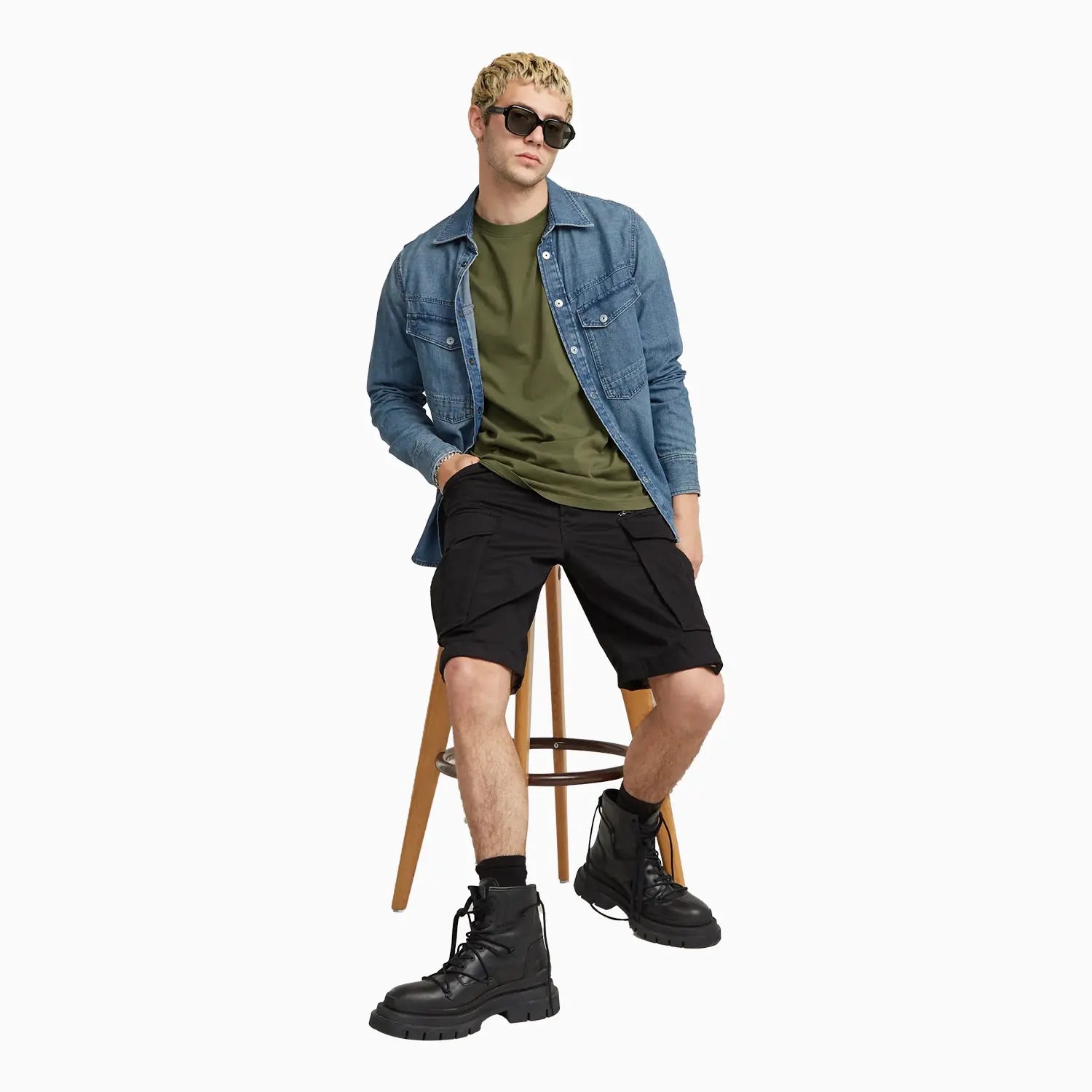 Men's Rovic Relaxed Cargo Short G - Star Raw - Tops and Bottoms USA