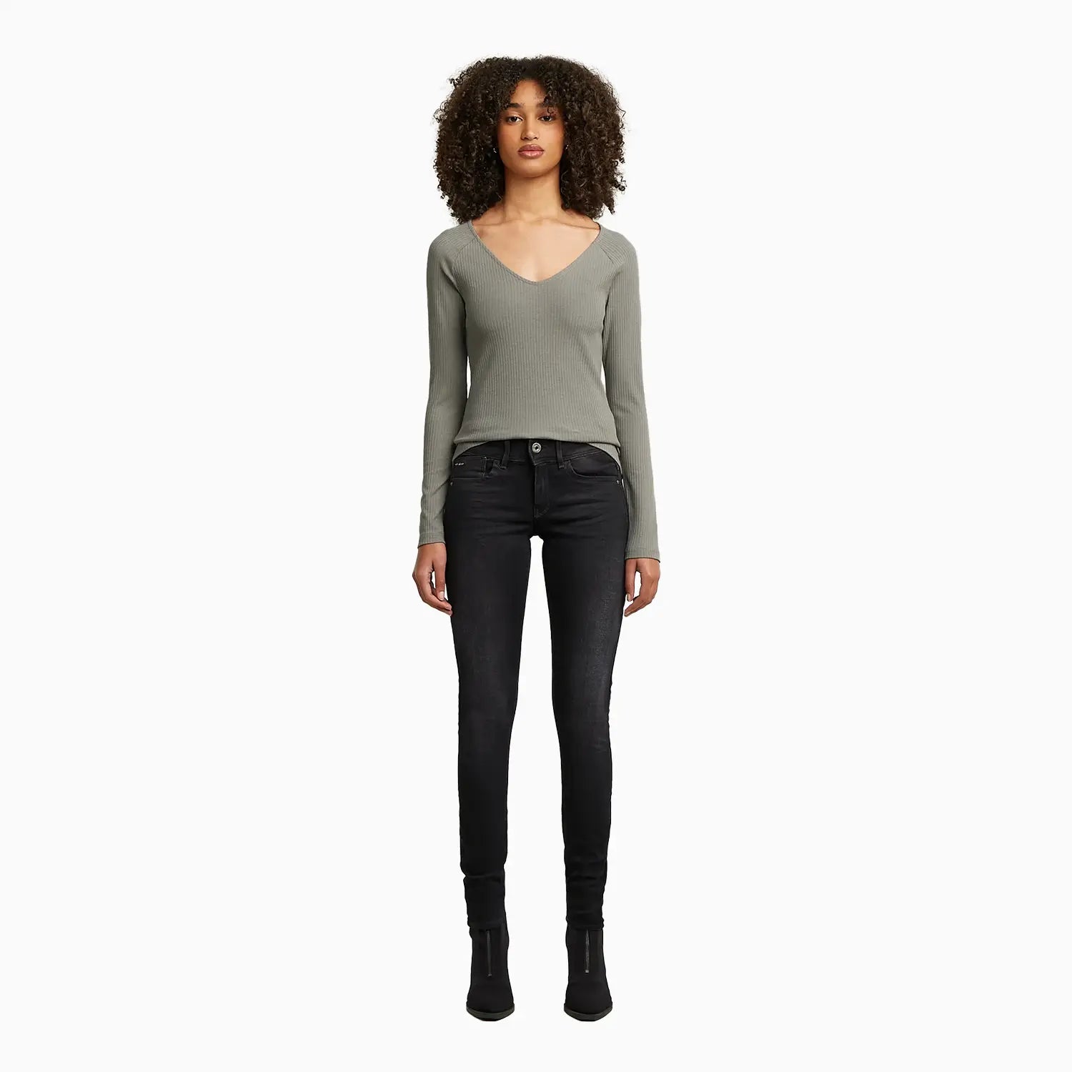 Women's Mid Lynn Skinny Denim Pant G - Star Raw - Tops and Bottoms USA