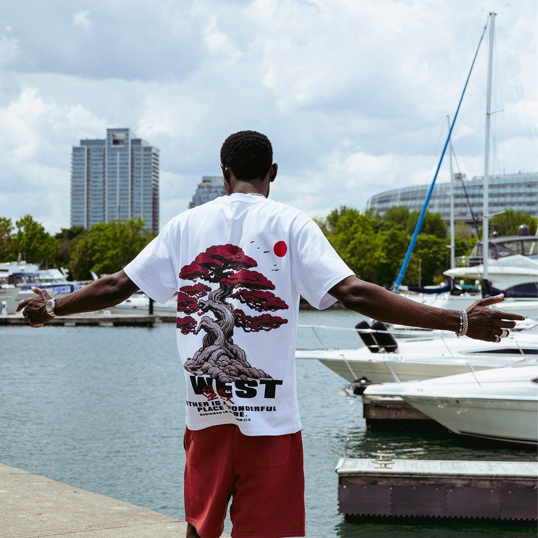Men's Bonsai Tree T-Shirt And Shorts Outfit G West - Tops and Bottoms USA