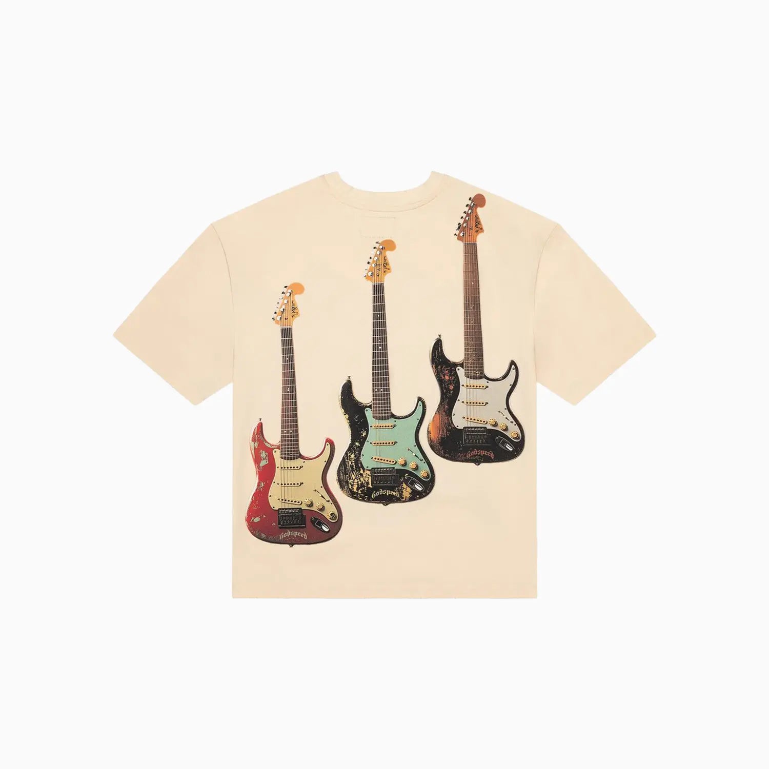 Men's Guitar Heros Studed T-Shirt Godspeed - Tops and Bottoms USA