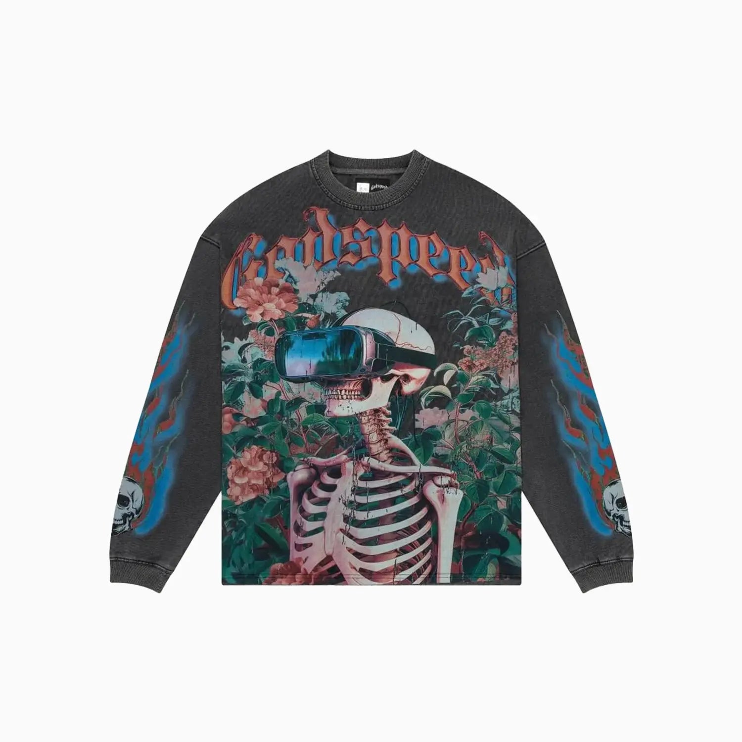 Men's Vision Flowers Long Sleeve Sweatshirt Godspeed - Tops and Bottoms USA