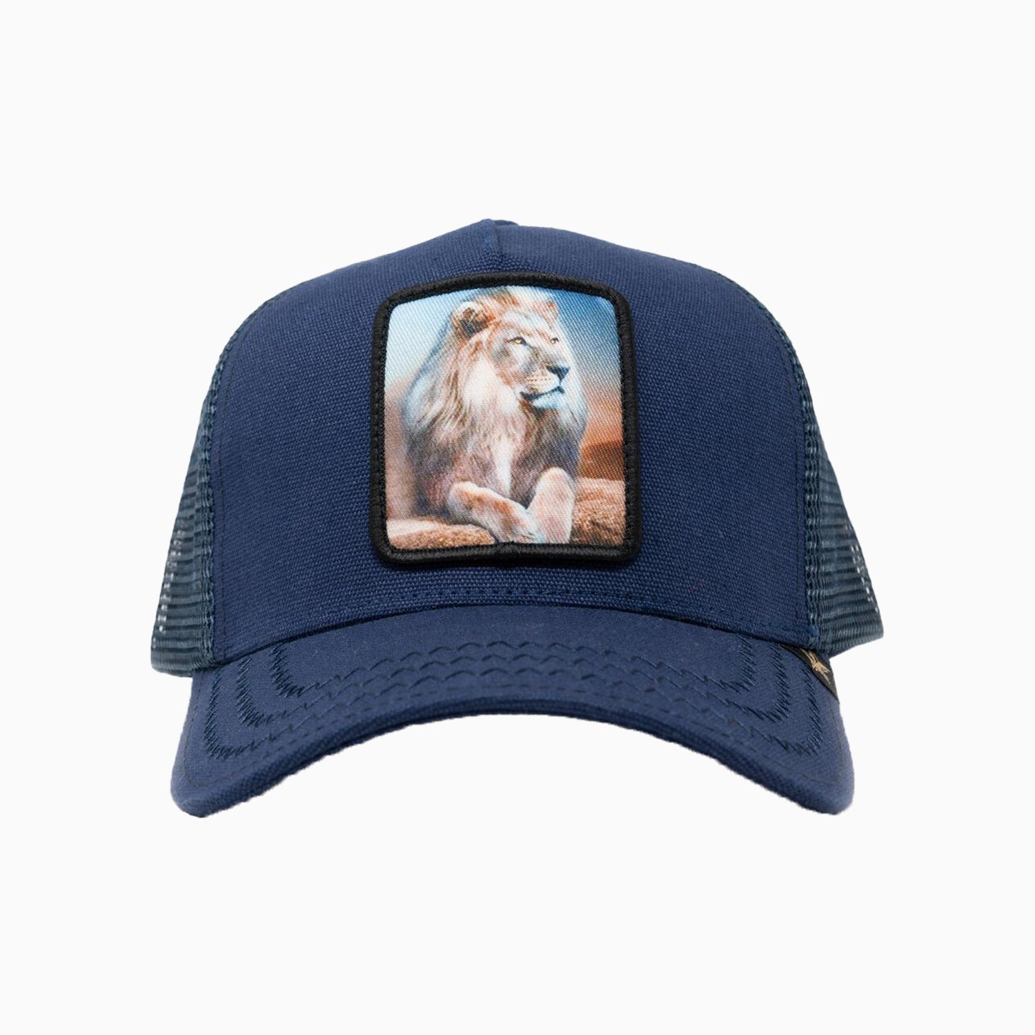 gold-star-hats-the-lion-trucker-hat-gs164-navyblue