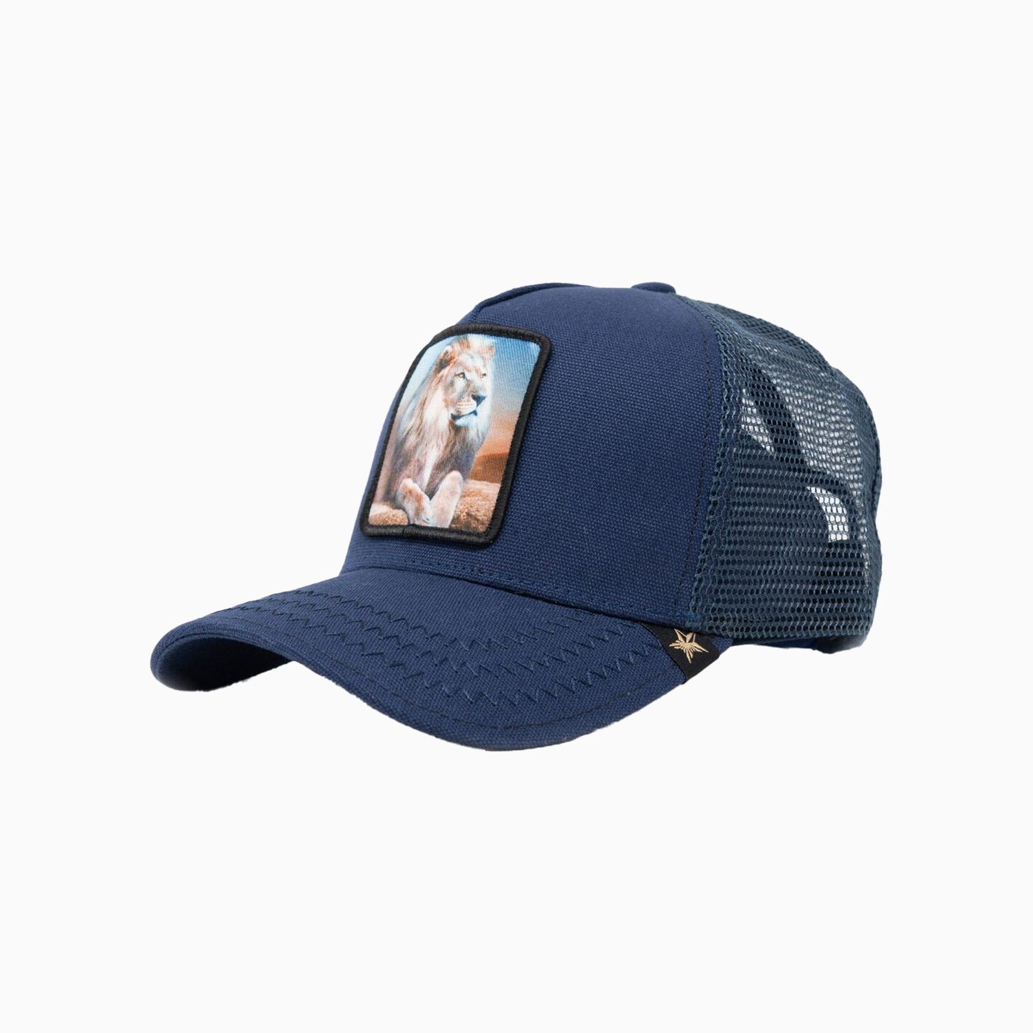gold-star-hats-the-lion-trucker-hat-gs164-navyblue