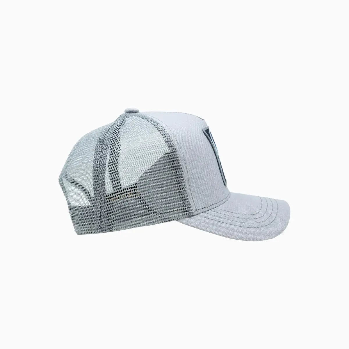 Full Moon Wolf Light Gray Trucker Hat Gold Star Hats - Tops and Bottoms USA