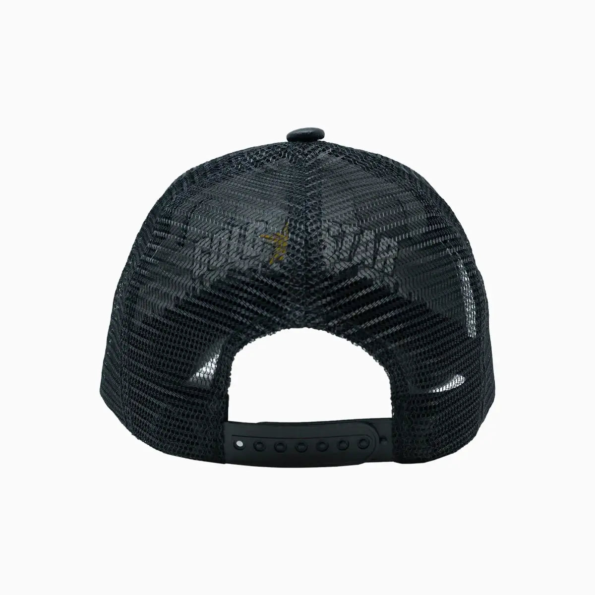 Goat Black Leather Trucker Hat Gold Star Hats - Tops and Bottoms USA