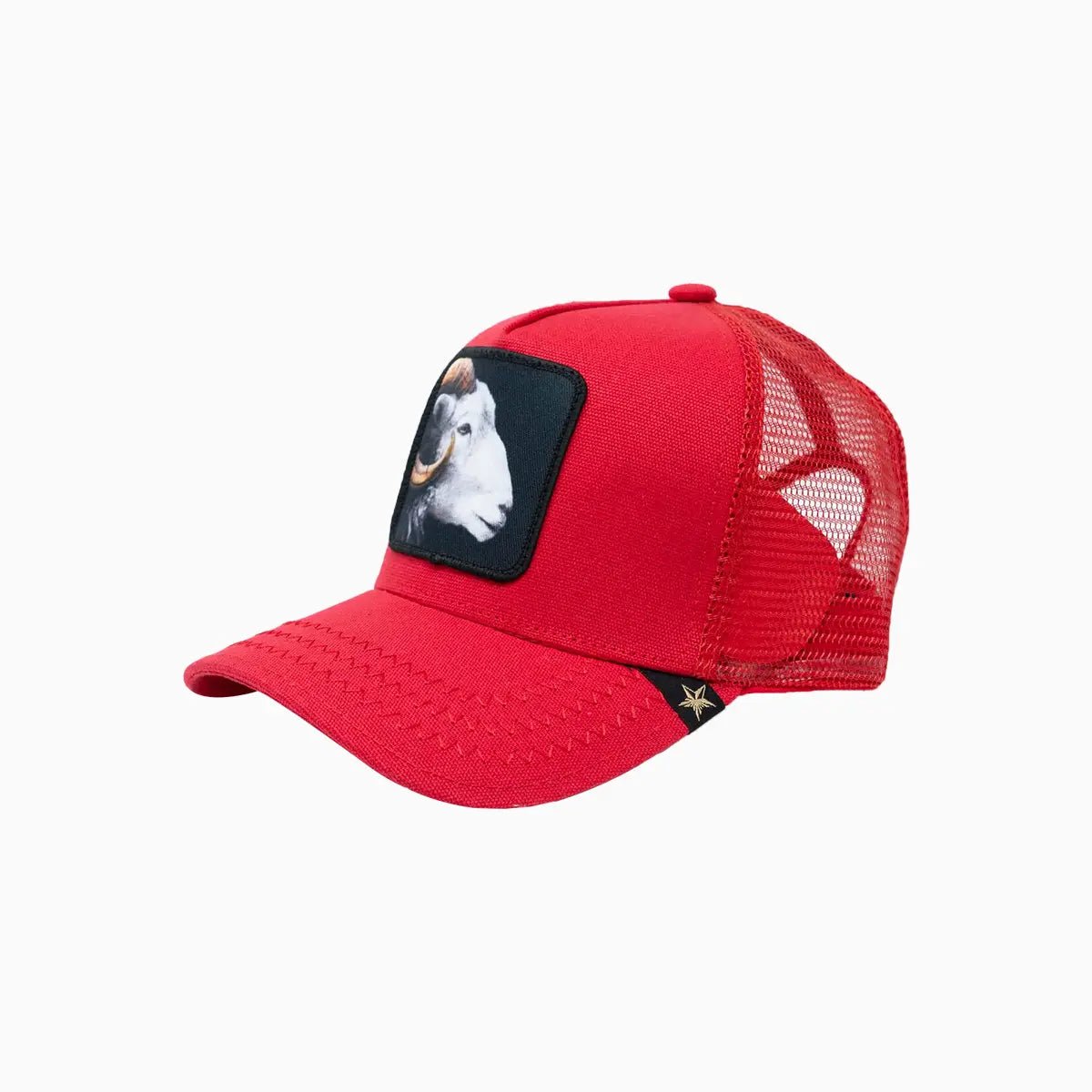 Goat Trucker Hat Gold Star Hats - Tops and Bottoms USA