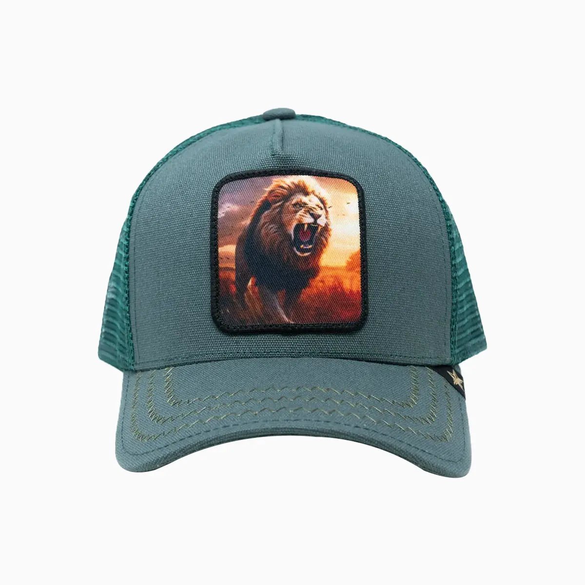 Lion Jade Trucker Hat Gold Star Hats - Tops and Bottoms USA