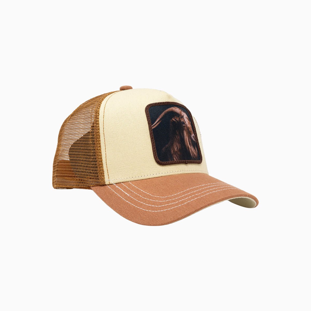 The Goat Trucker Hat Gold Star Hats - Tops and Bottoms USA