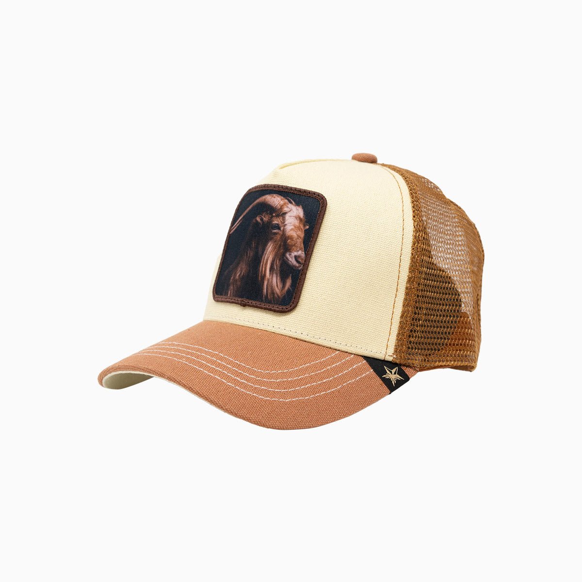 The Goat Trucker Hat Gold Star Hats - Tops and Bottoms USA