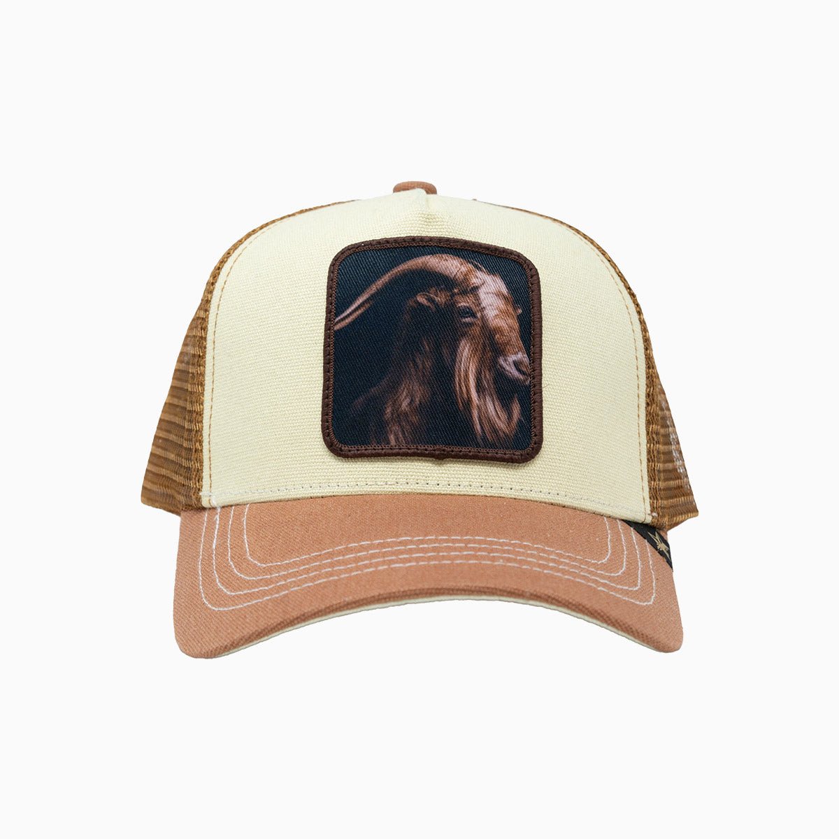 The Goat Trucker Hat Gold Star Hats - Tops and Bottoms USA