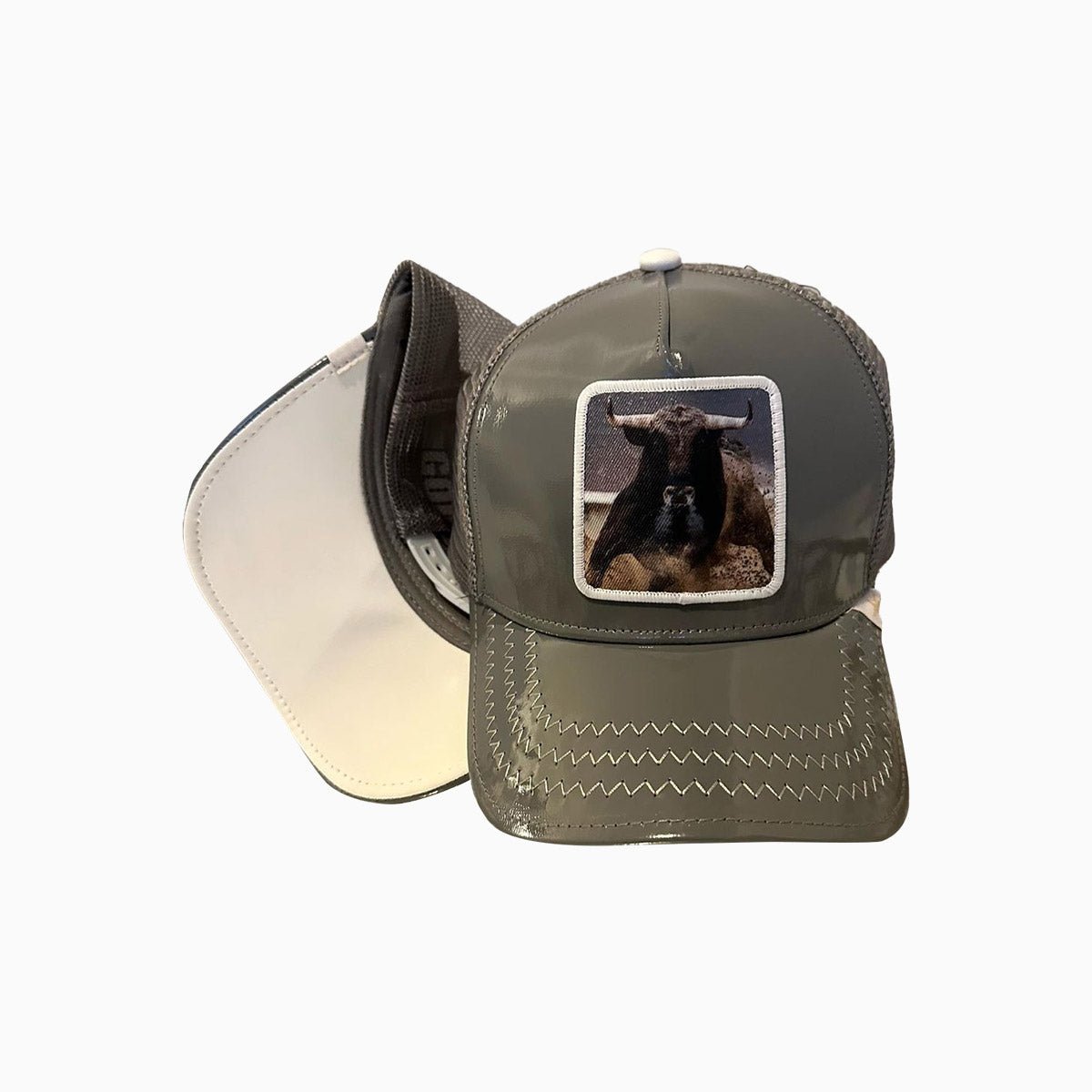 gold-star-hats-the-bull-trucker-hat-gs184-grey