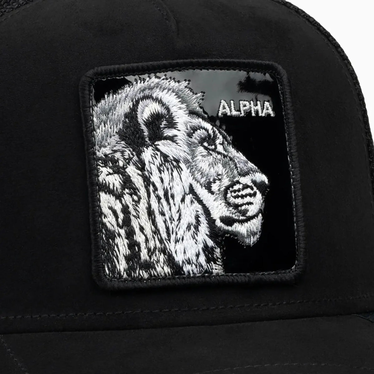 Black Out Lion Trucker Hat