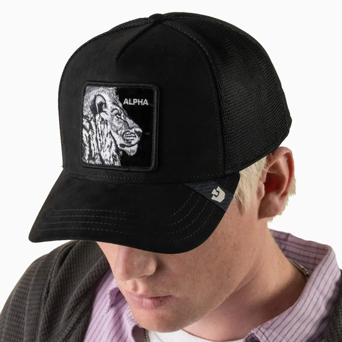 Black Out Lion Trucker Hat