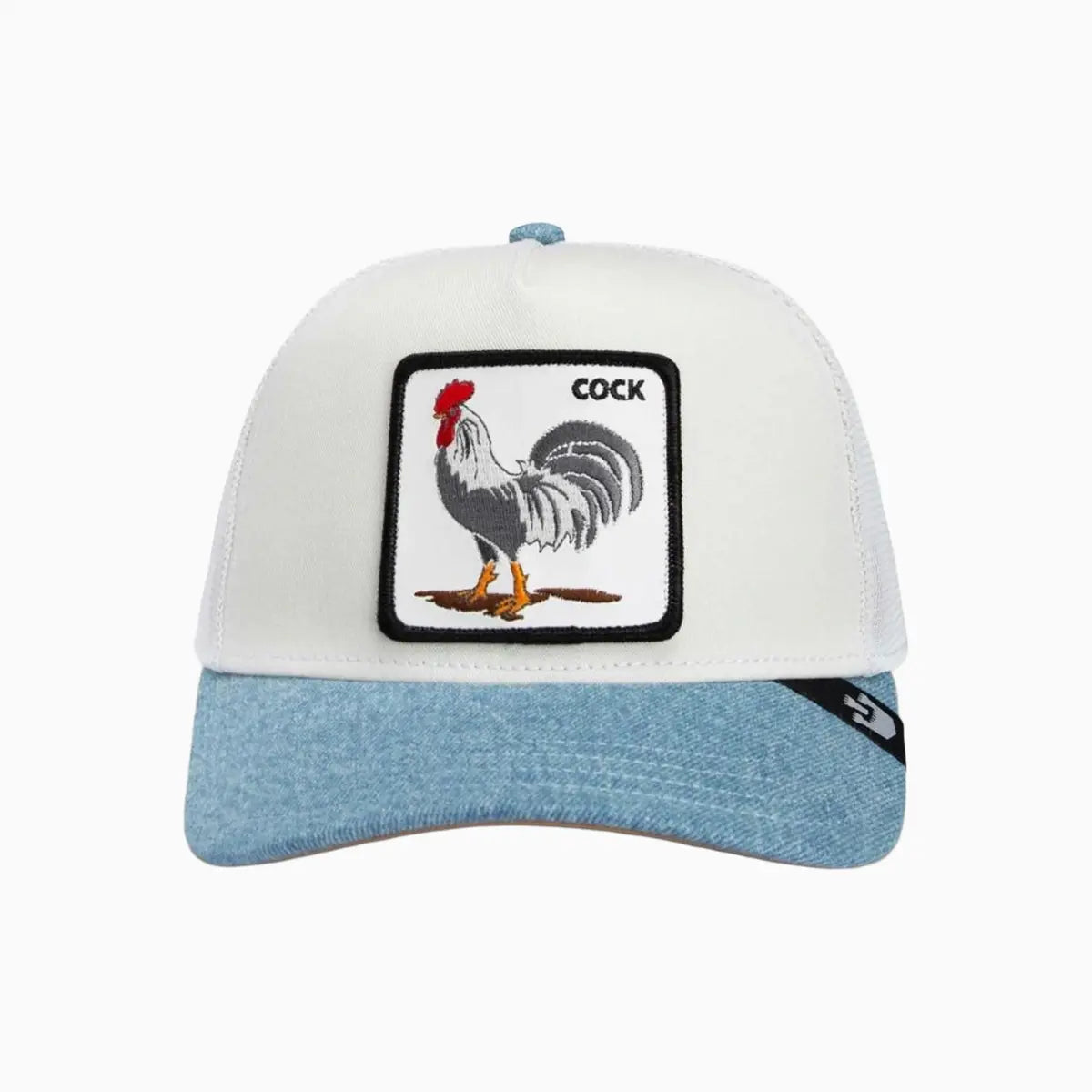 Denim Rooster Trucker Hat