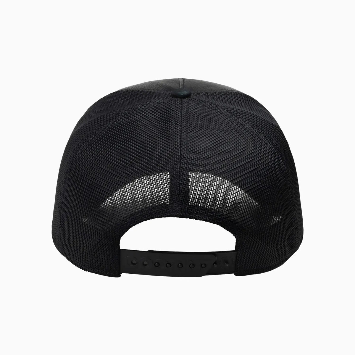 Faux Leather Bear Trucker Hat