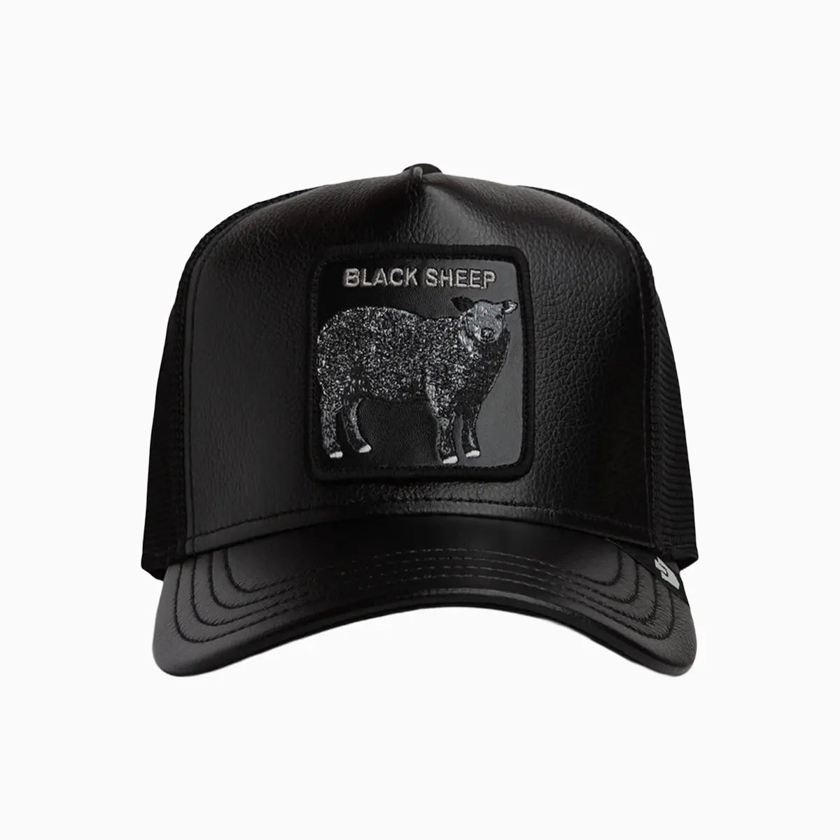 Faux Leather Sheep Trucker Hat