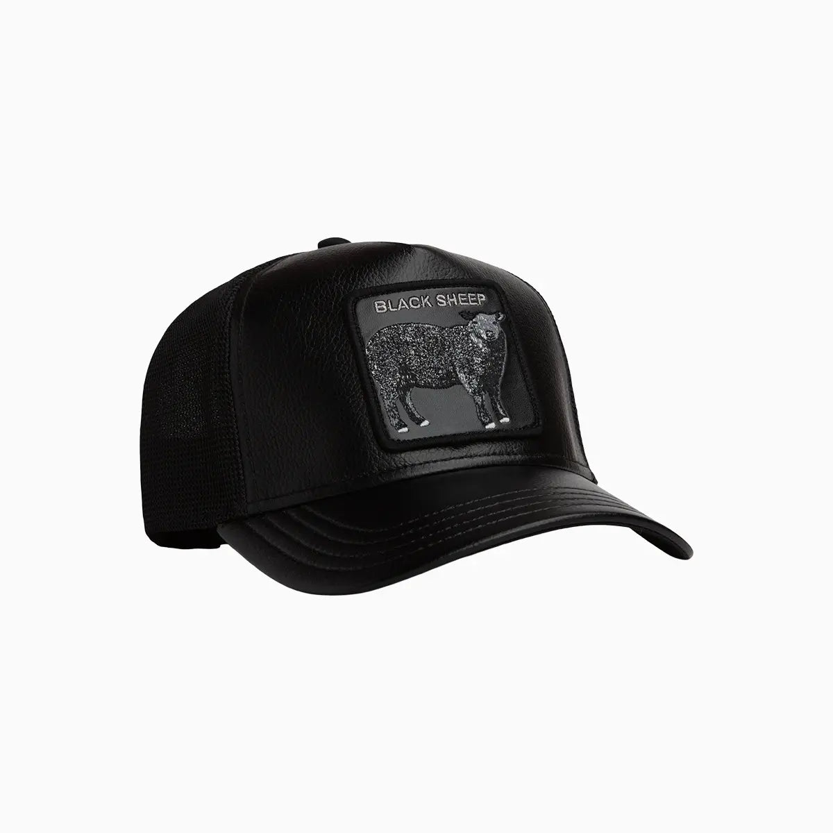 Faux Leather Sheep Trucker Hat
