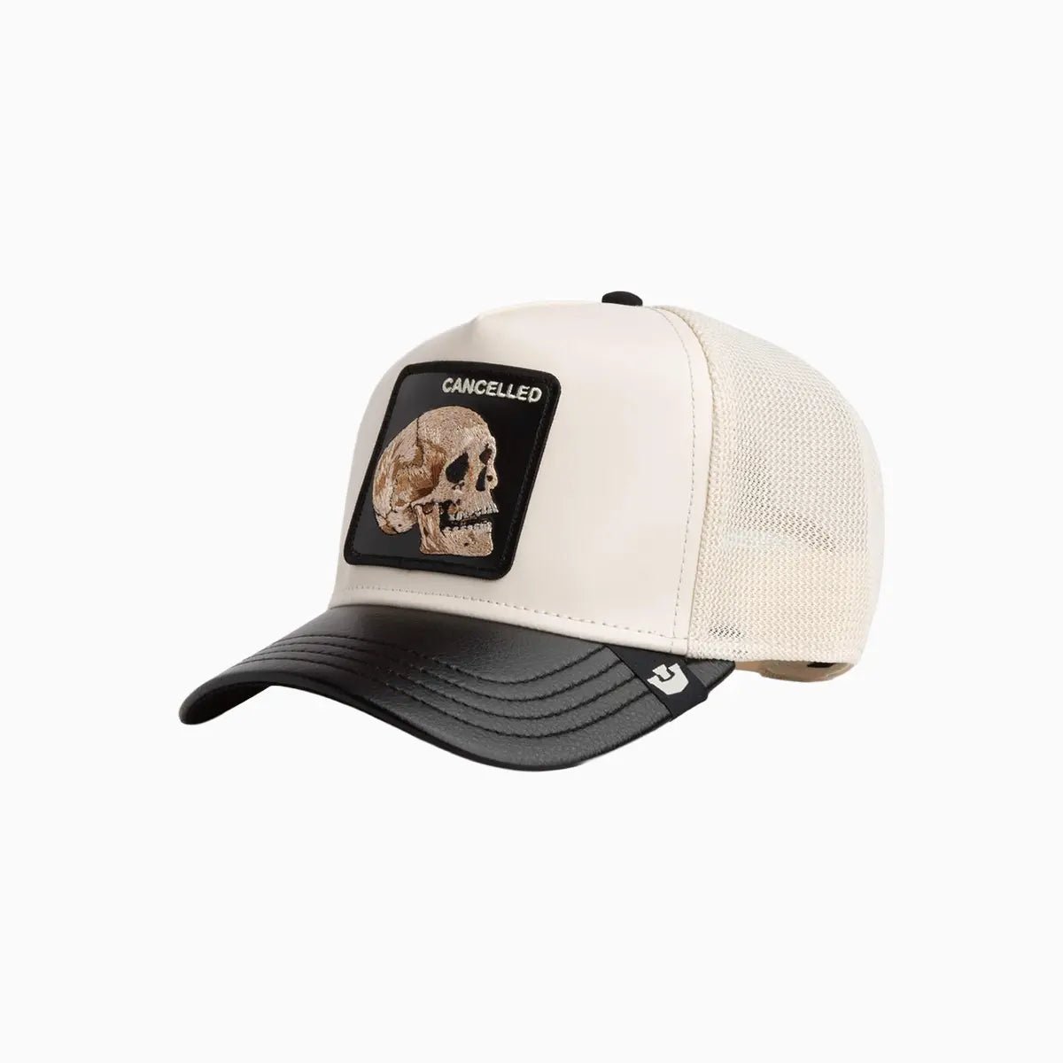 Faux Leather Skull Trucker Hat Goorin Bros - Tops and Bottoms USA