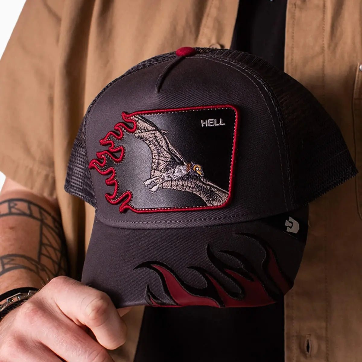 Hell Flames Trucker Hat Goorin Bros - Tops and Bottoms USA