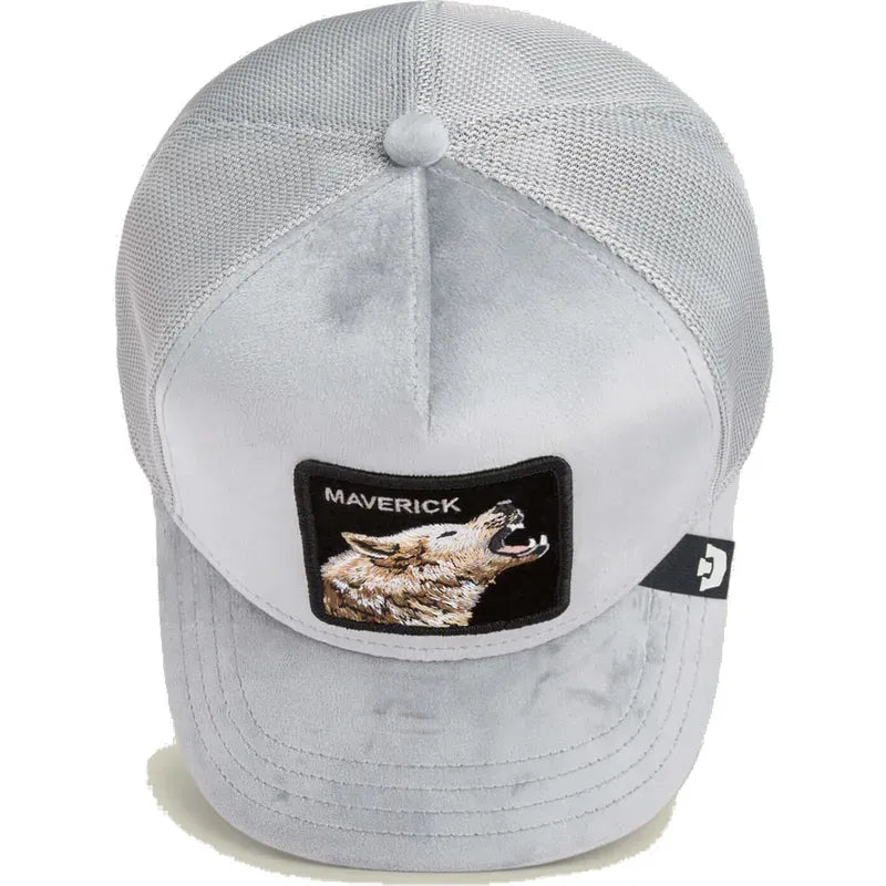 Velour Wolf Trucker Hat