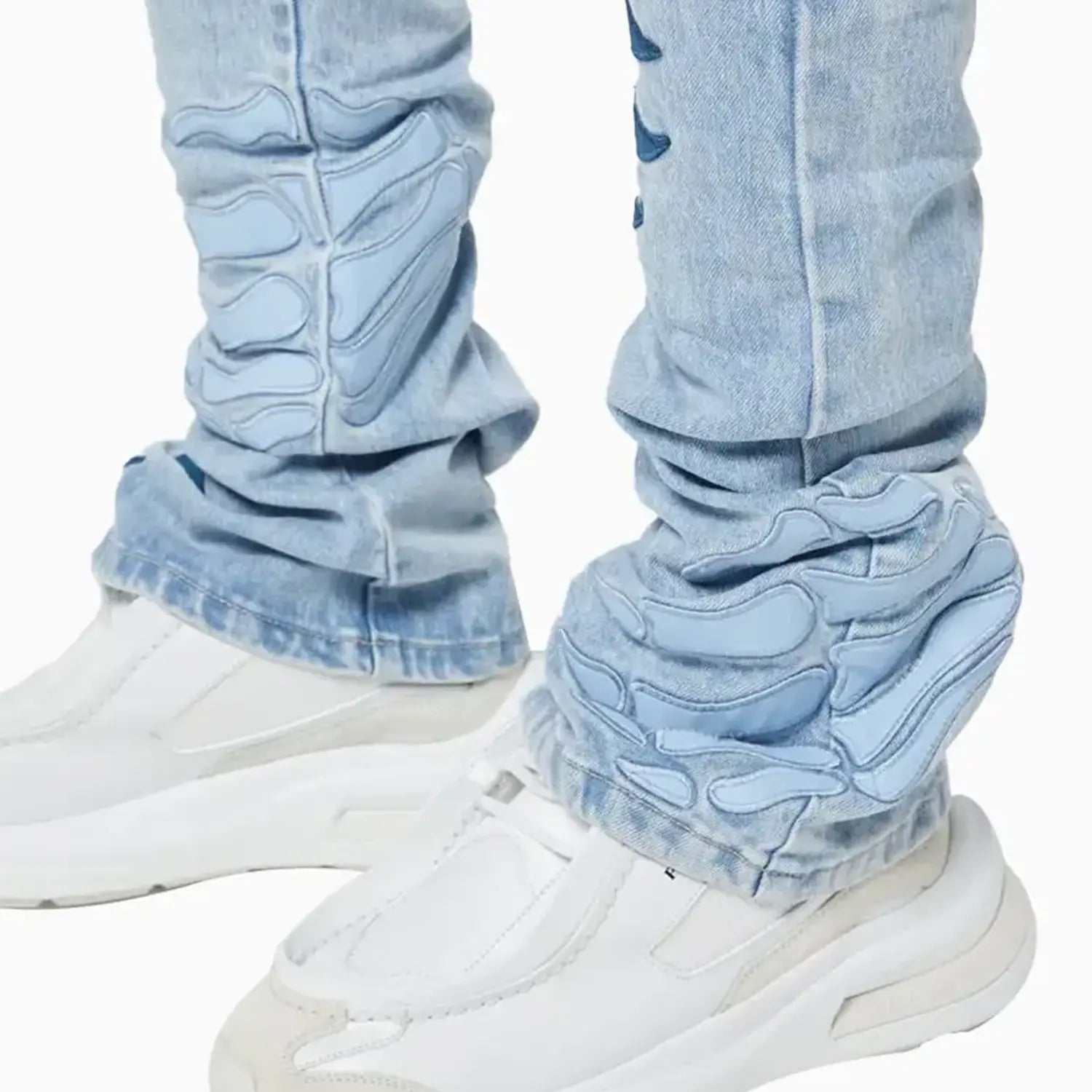 Men's Aqua Blue Hell Dragger Denim Pant Guapi - Tops and Bottoms USA