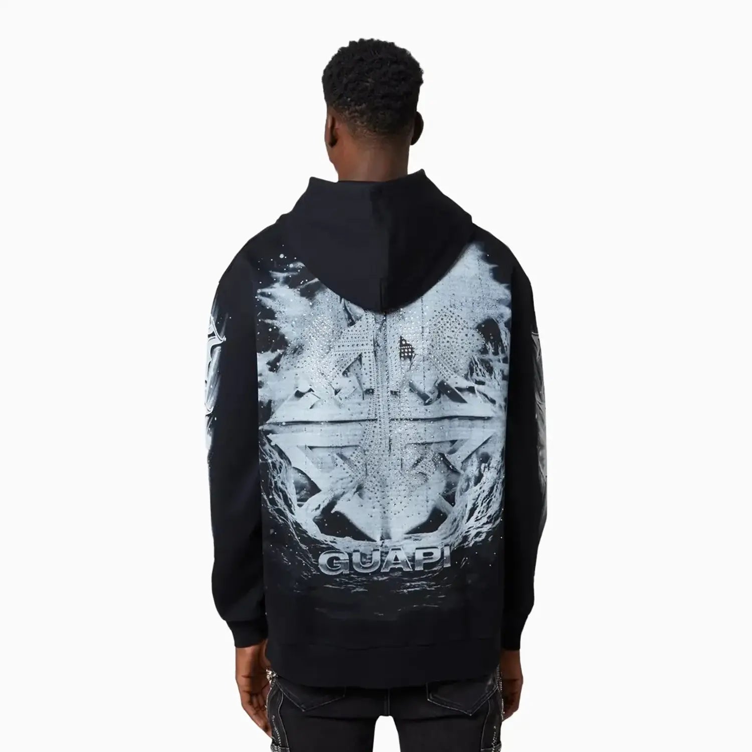 Men's Black Heavens Vault Hoodie Guapi - Tops and Bottoms USA