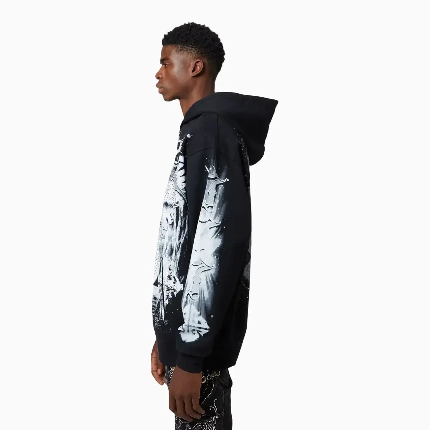 Men's Black Heavens Vault Hoodie Guapi - Tops and Bottoms USA