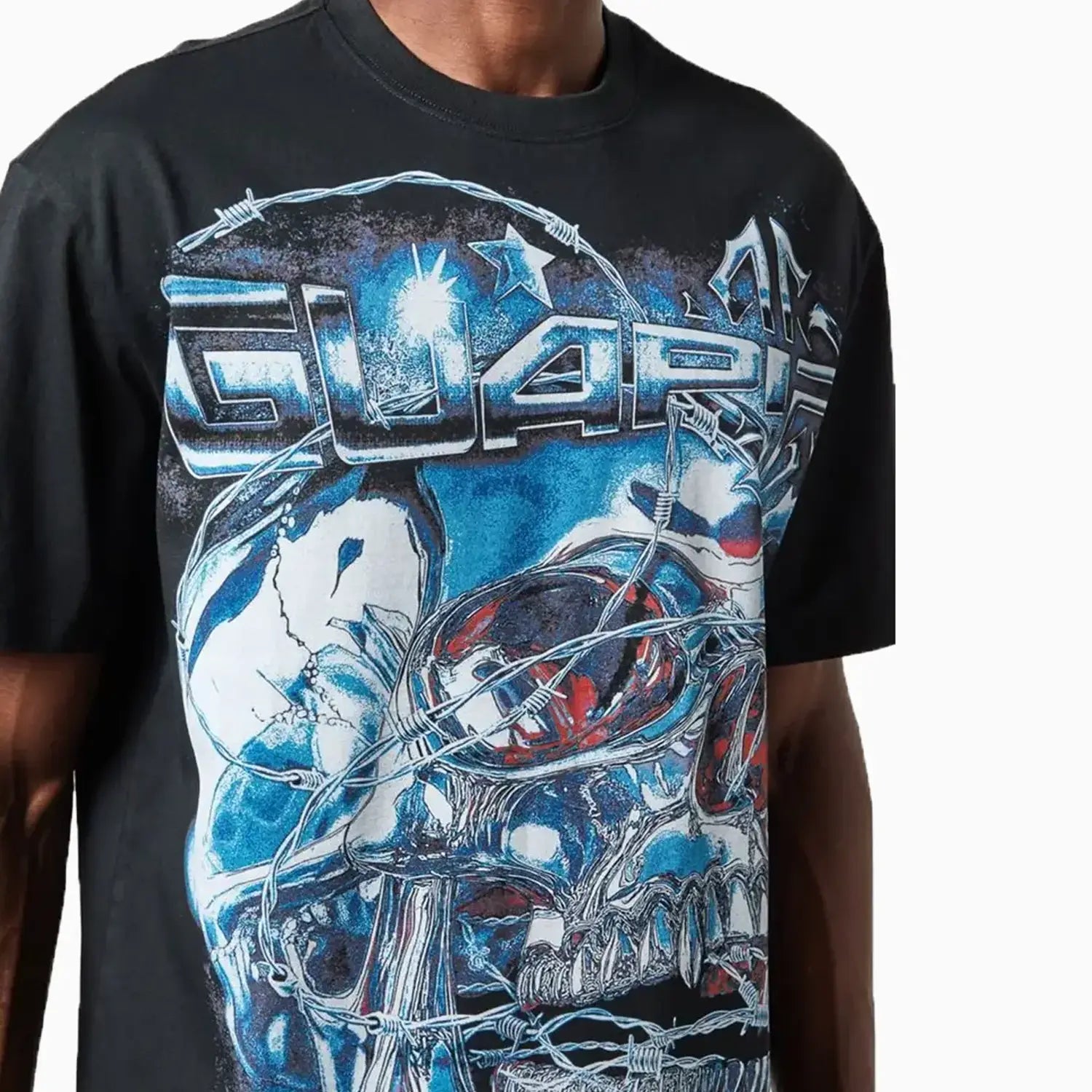 Men's Chrome Skull T-Shirt Guapi - Tops and Bottoms USA