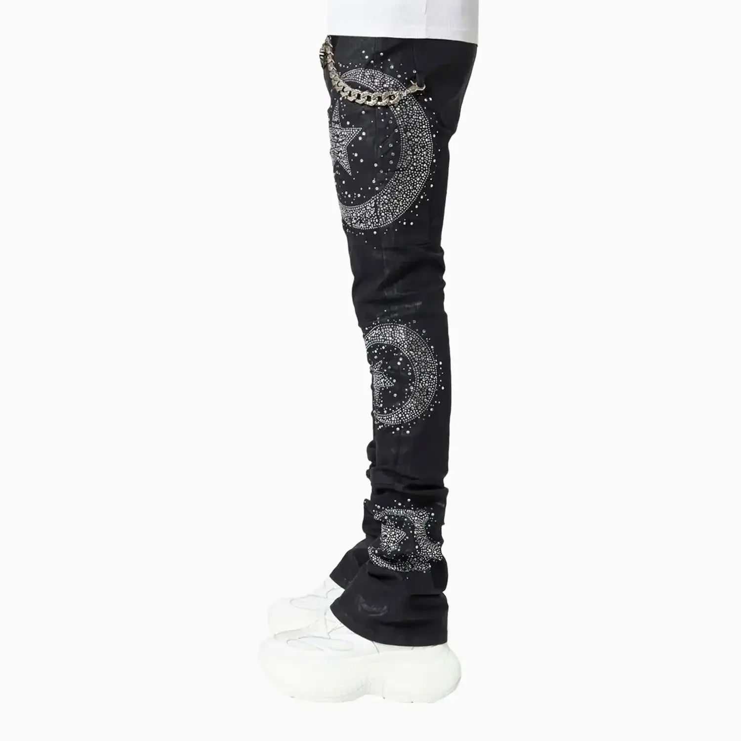 Men's Waxed Calligraphy Denim Pant
