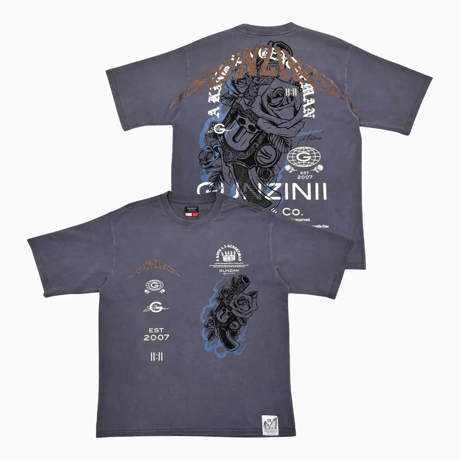 Men's Graphic Short Sleeve T-Shirt Gunzinii - Tops and Bottoms USA
