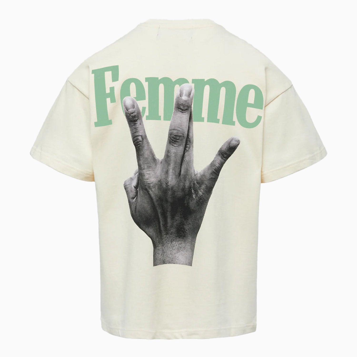Analyzing image homme-femme-mens-twisted-fingers-short-sleeve-t-shirt-atonce2311-2-grn
