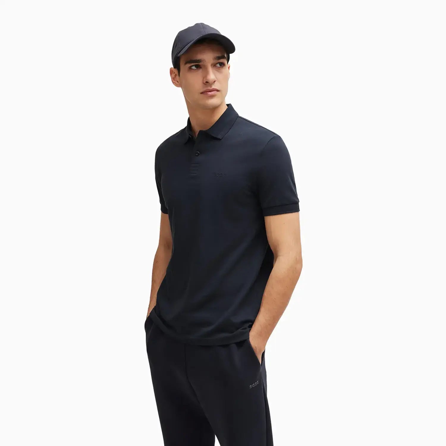 Men's Cotton Piqué Regular Fit Polo Shirt with Tonal Logo