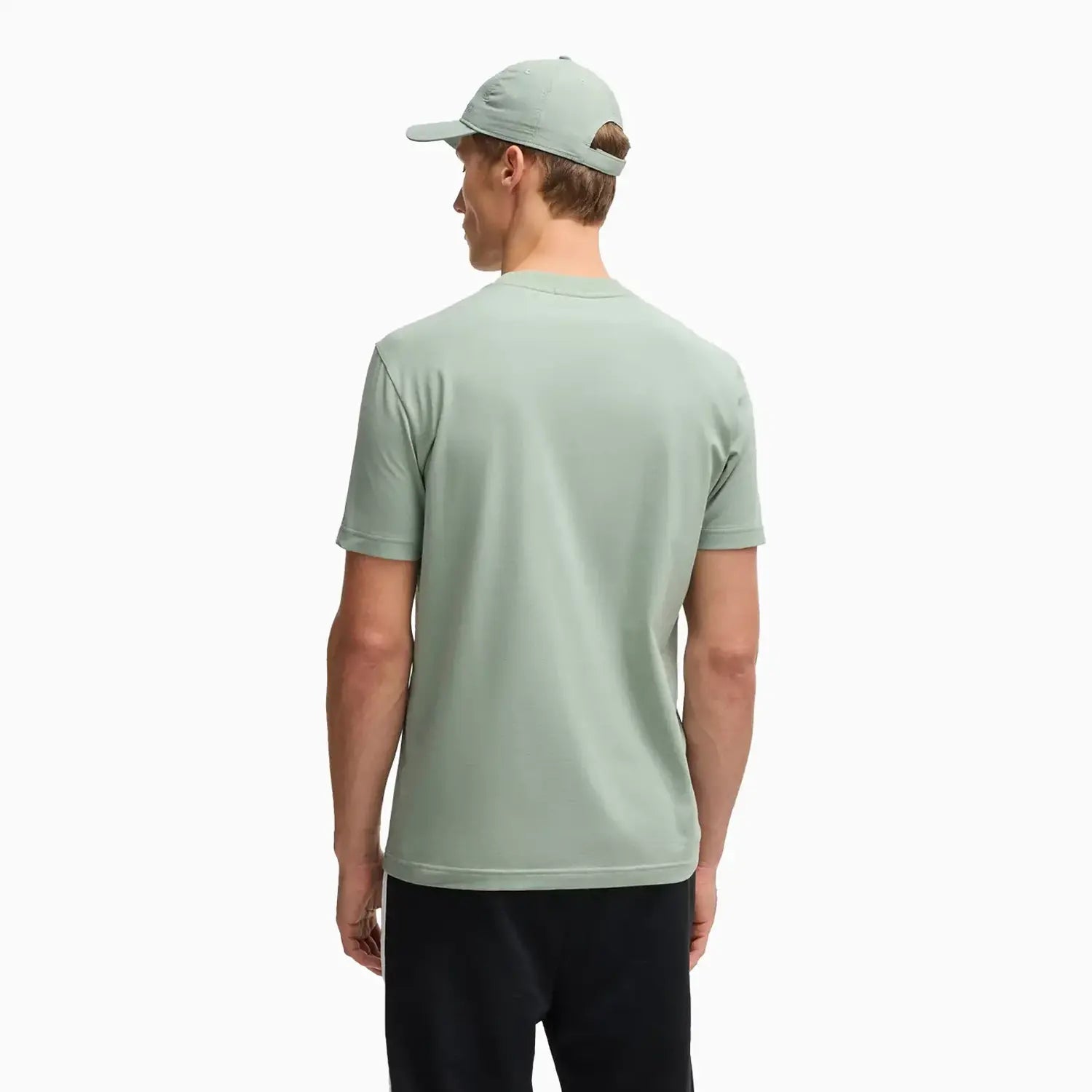 Men's Stretch Cotton Regular Fit T-Shirt With Contrast Logo Hugo Boss - Tops and Bottoms USA