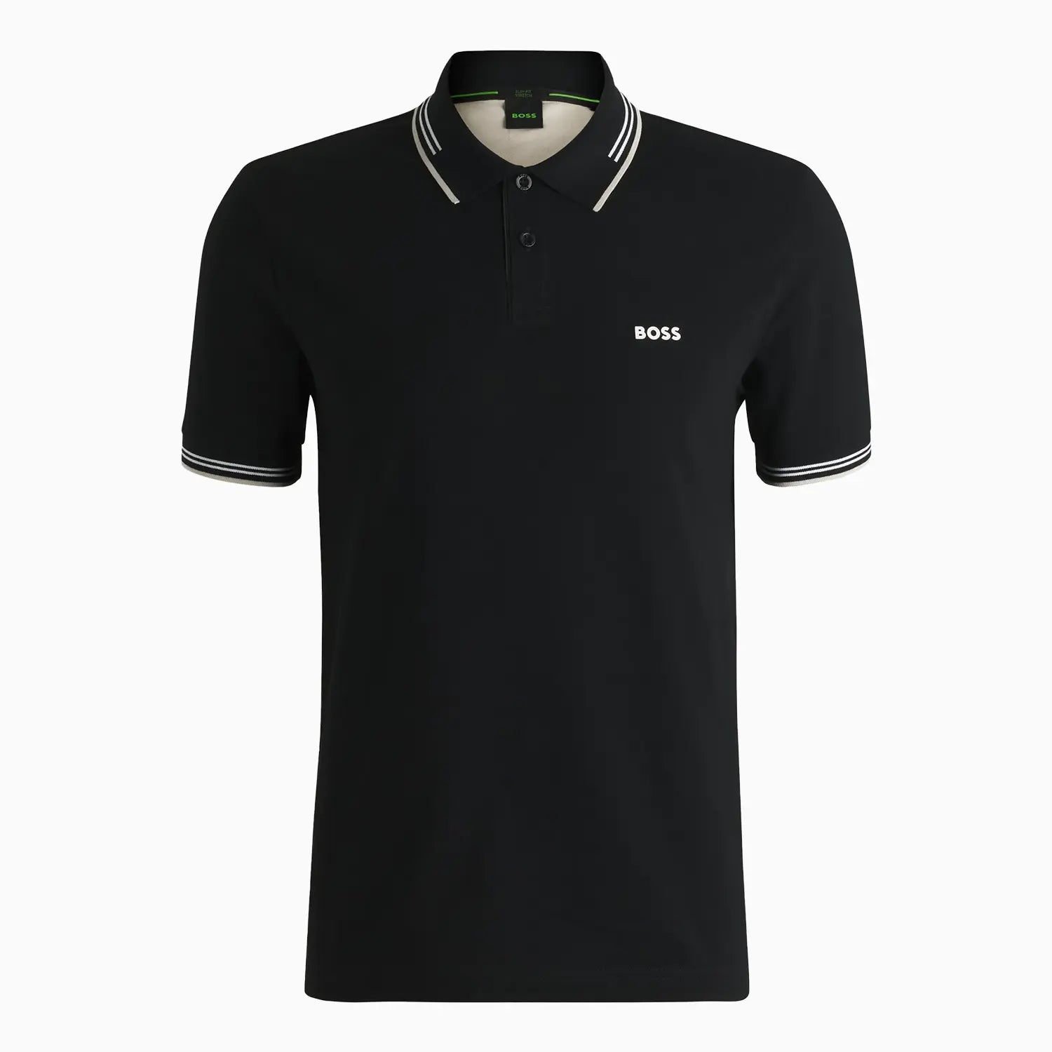 Men's Stretch Cotton Slim Fit Polo Shirt with Branding Hugo Boss - Tops and Bottoms USA